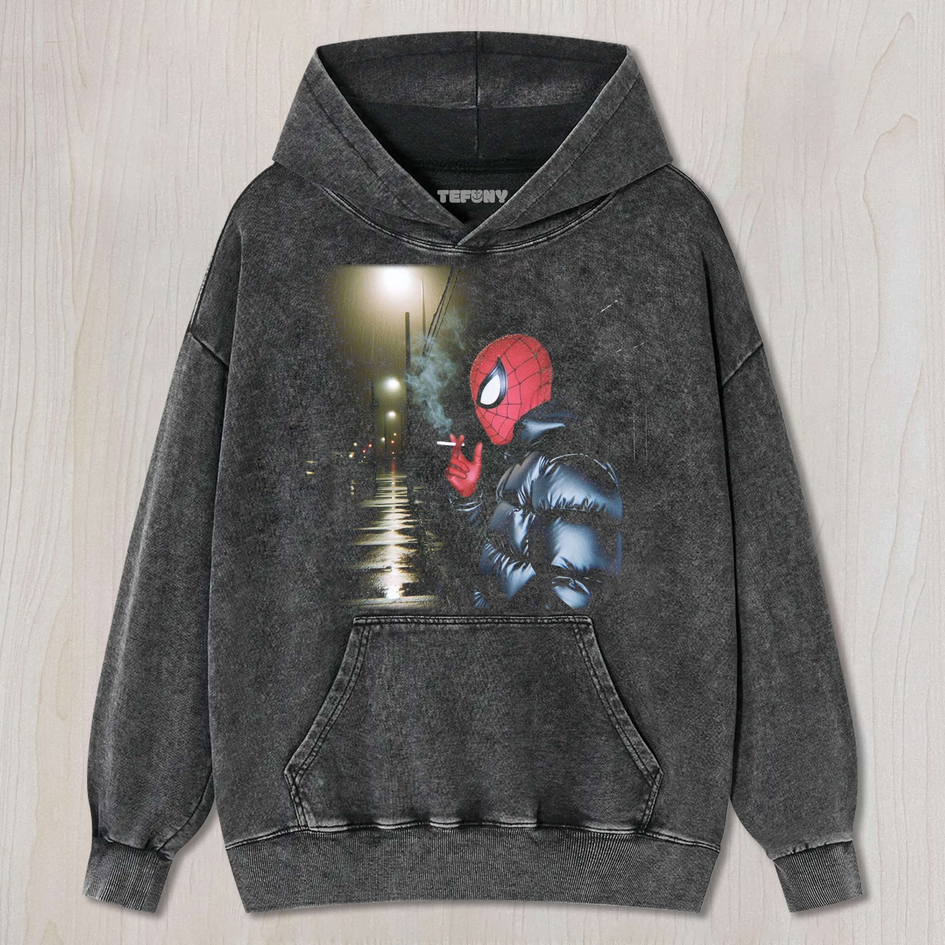 SPIDER-MAN SMOKING IN THE RAIN T-SHIRT