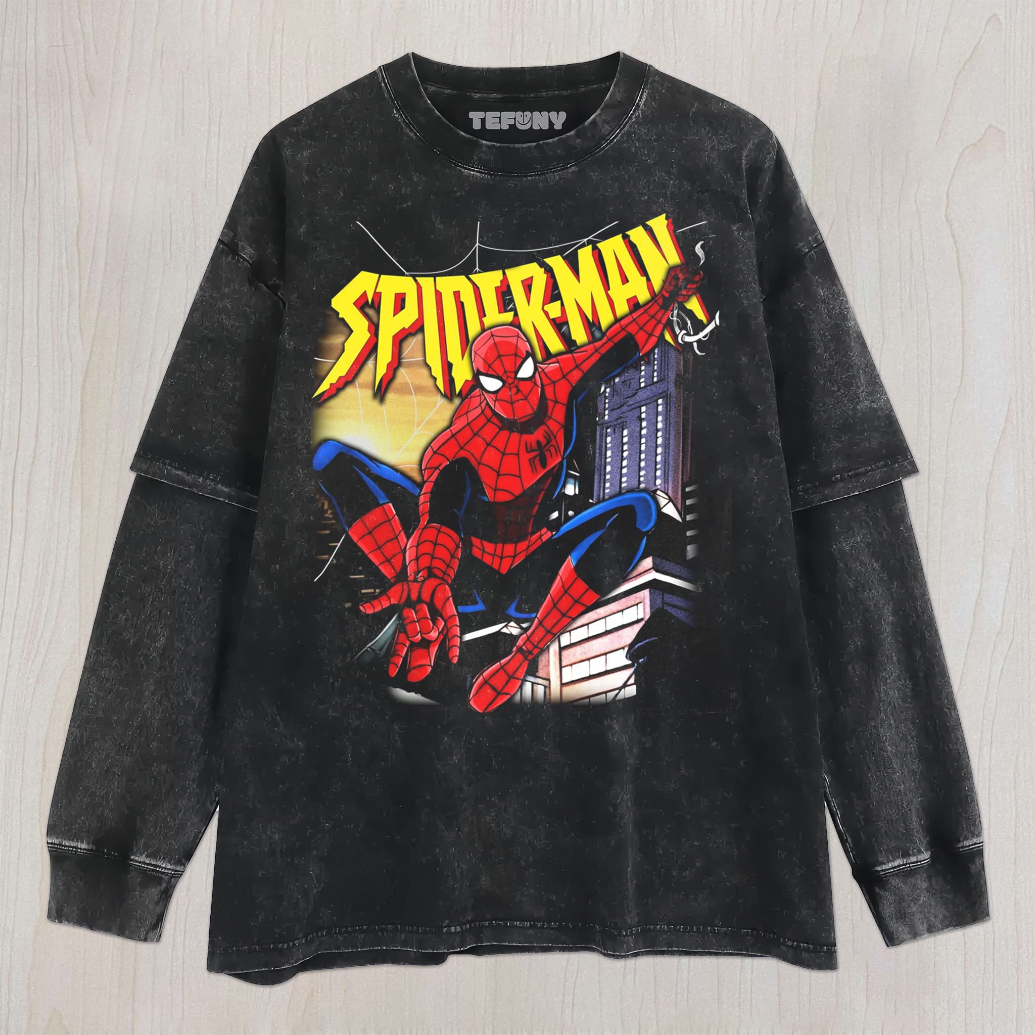 SPIDERMAN THE ANIMATED SERIES UNISEX TEE, TANK TOP, LAYERED LS, SWEATSHIRT & HOODIE