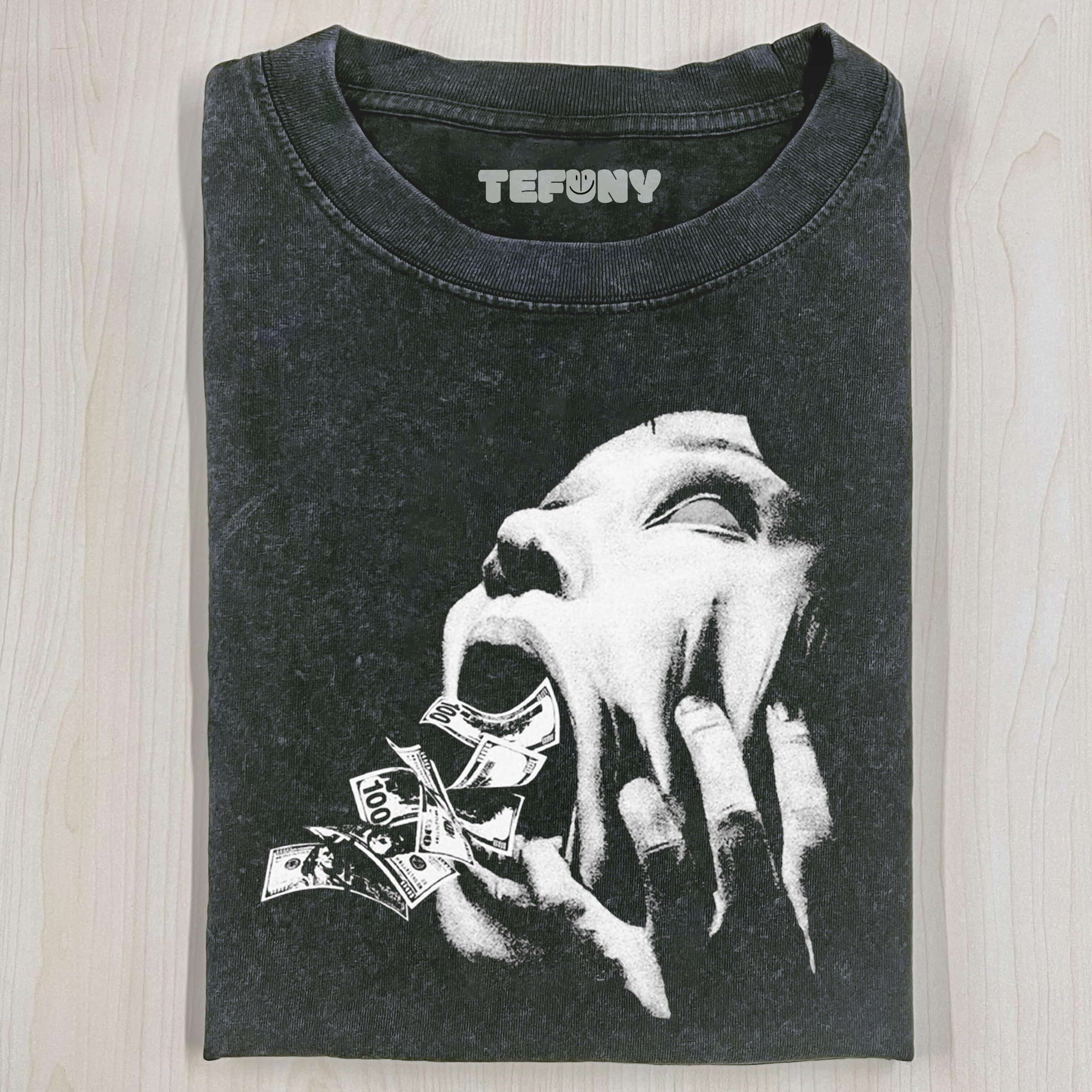 SPITTING MONEY OUT OF MOUTH T-SHIRT