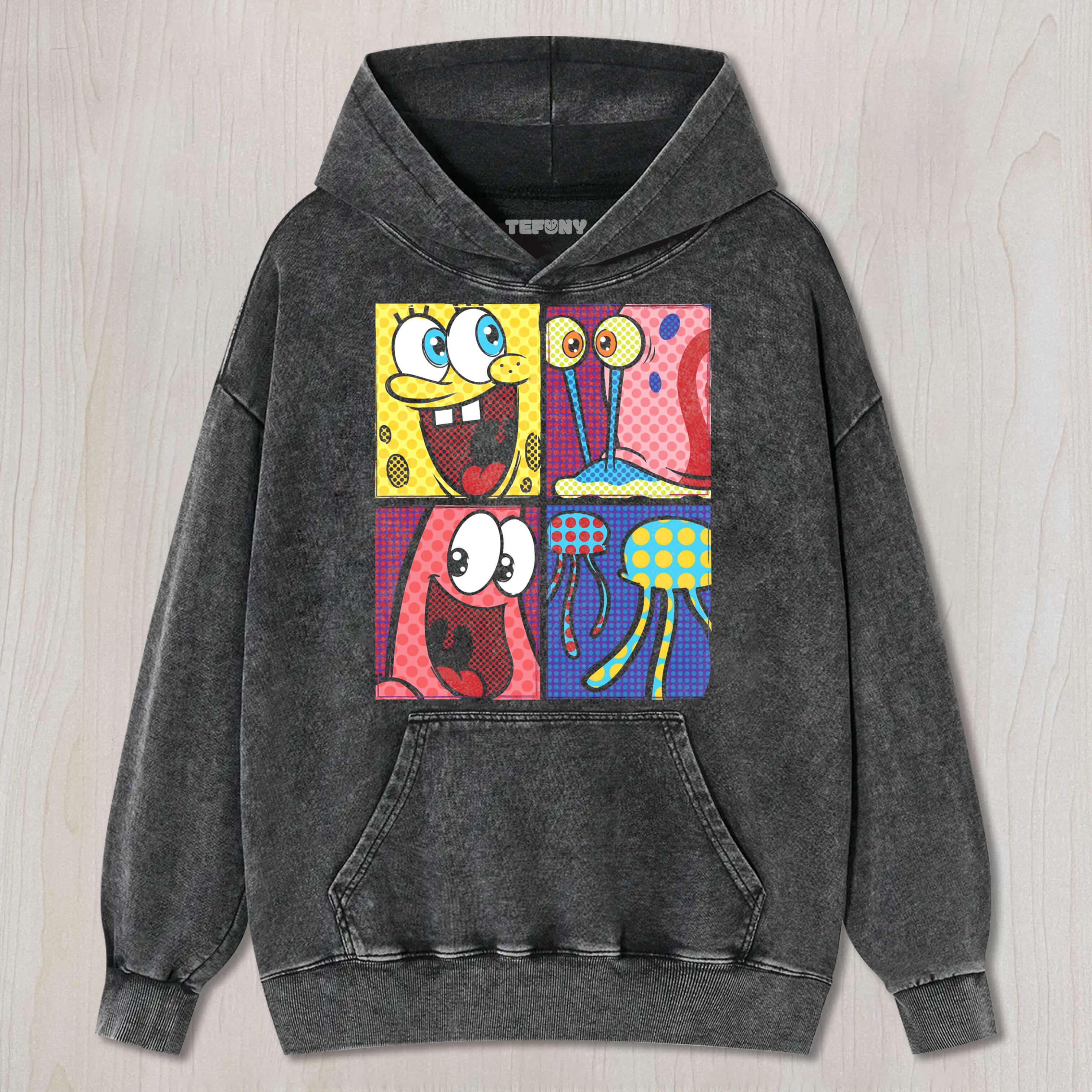 SPONGEBOB SQUAREPANTS 4-SQUARE GRID T-SHIRT