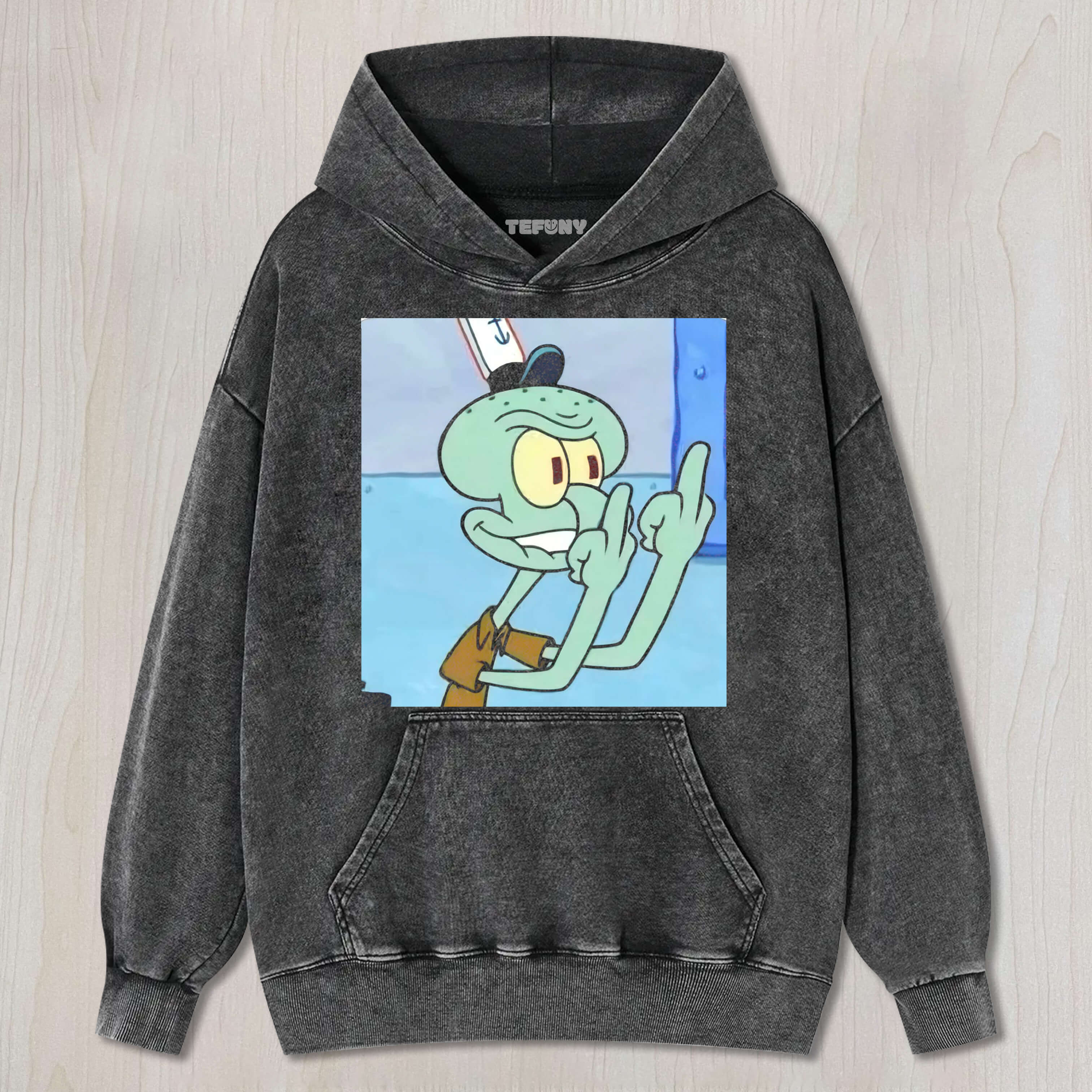 SQUIDWARD GIVES THE MIDDLE FINGER TEE & SWEAT & HOOD
