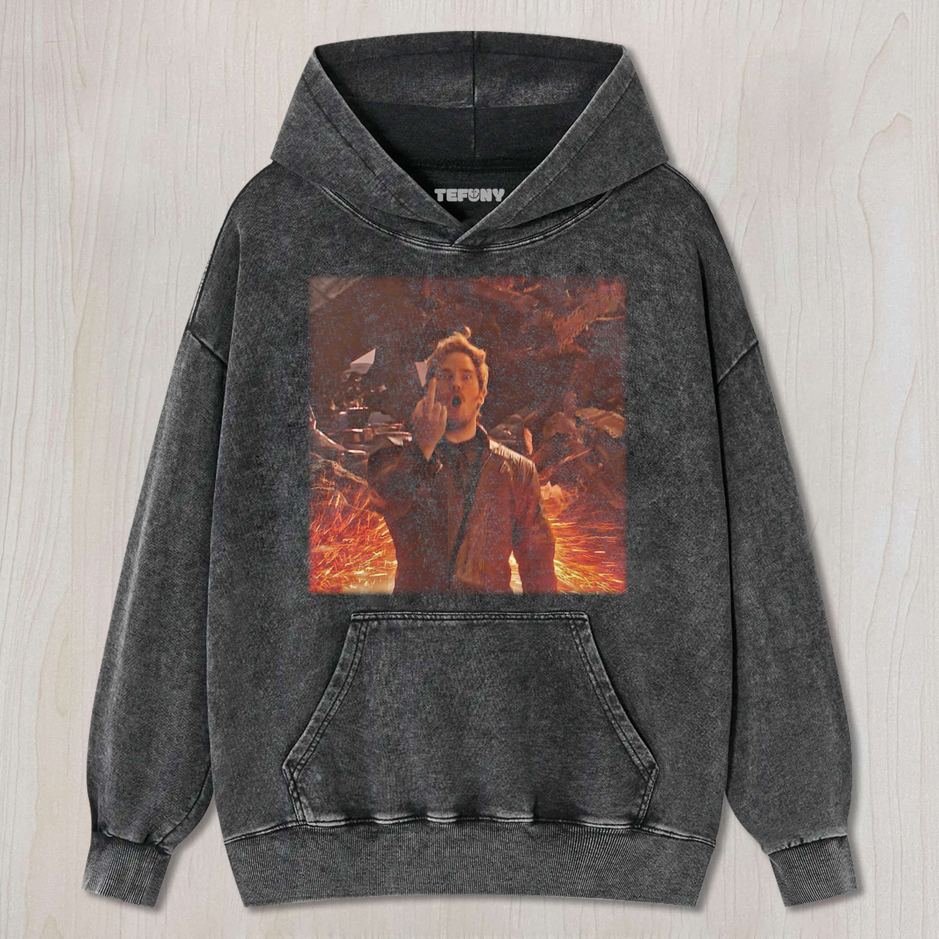 STAR-LORD GIVES THE MIDDLE FINGER T-SHIRT