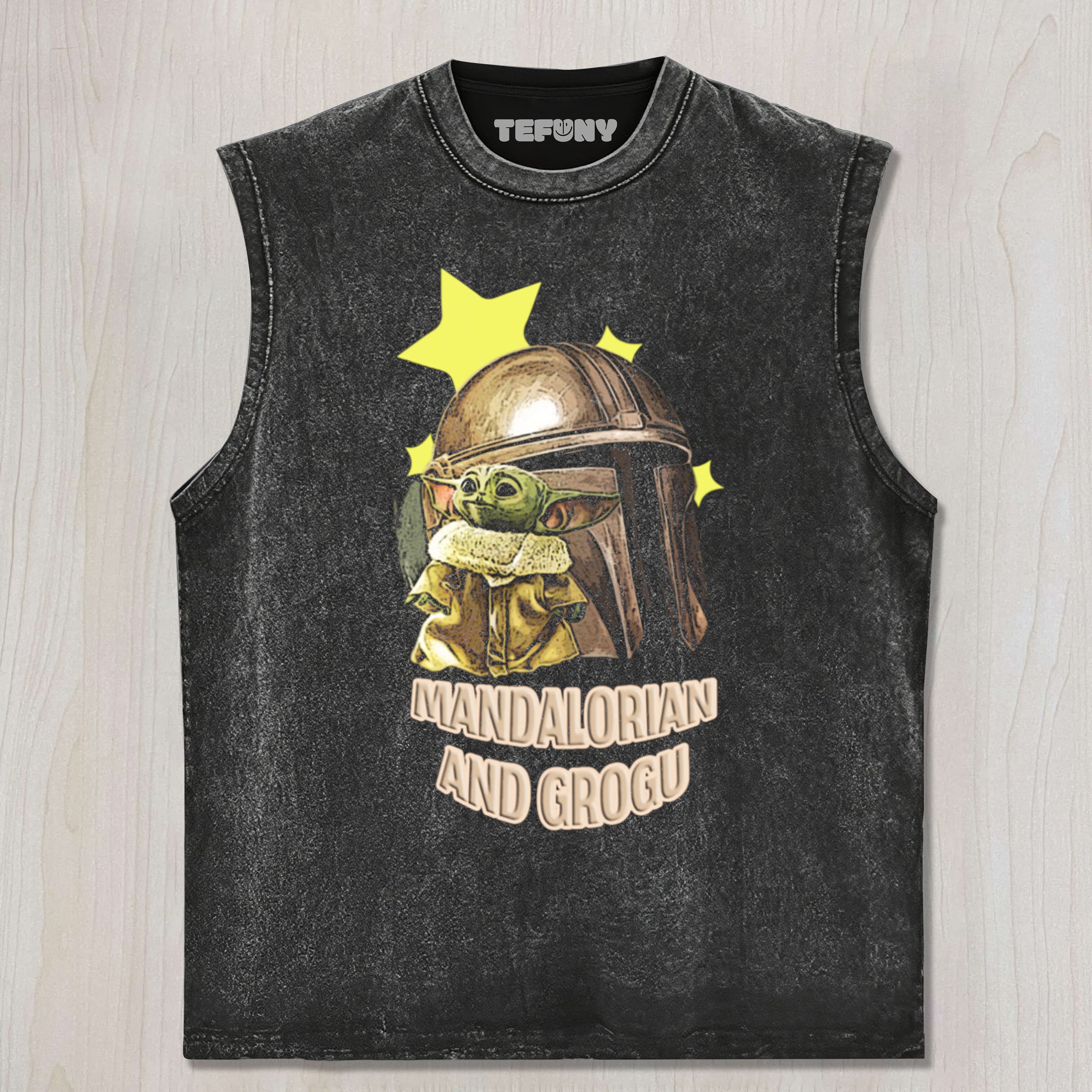 STAR WARS THE MANDALORIAN & GROGU UNISEX TEE, TANK TOP, LAYERED LS, SWEATSHIRT & HOODIE