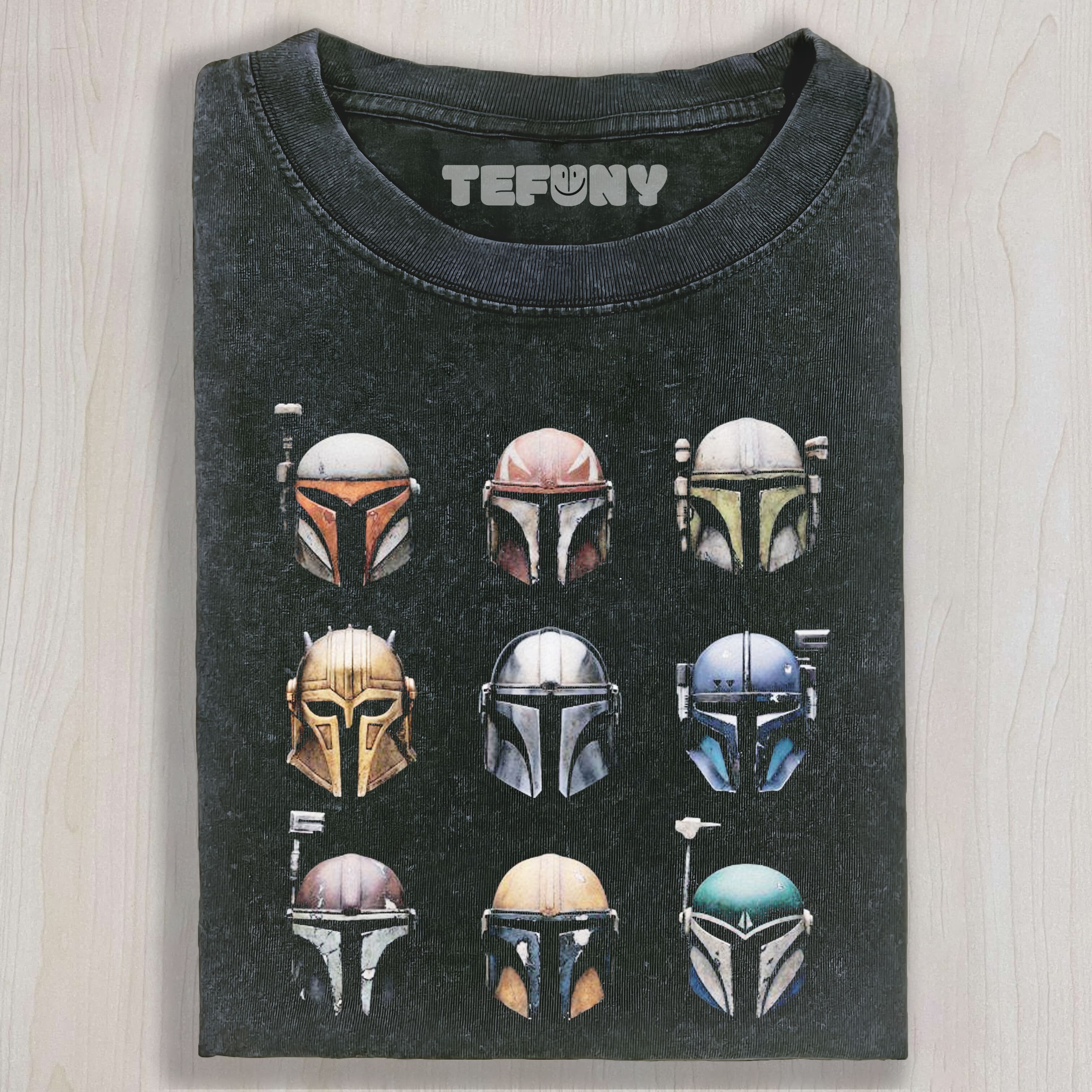 STAR WARS THE MANDALORIAN HELMETS UNISEX TEE, TANK TOP, LAYERED LS, SWEATSHIRT & HOODIE