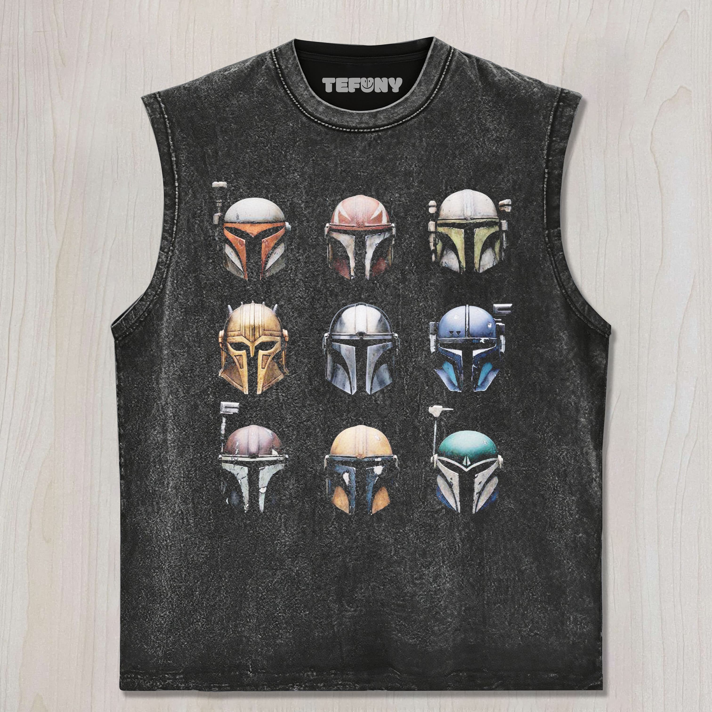STAR WARS THE MANDALORIAN HELMETS UNISEX TEE, TANK TOP, LAYERED LS, SWEATSHIRT & HOODIE