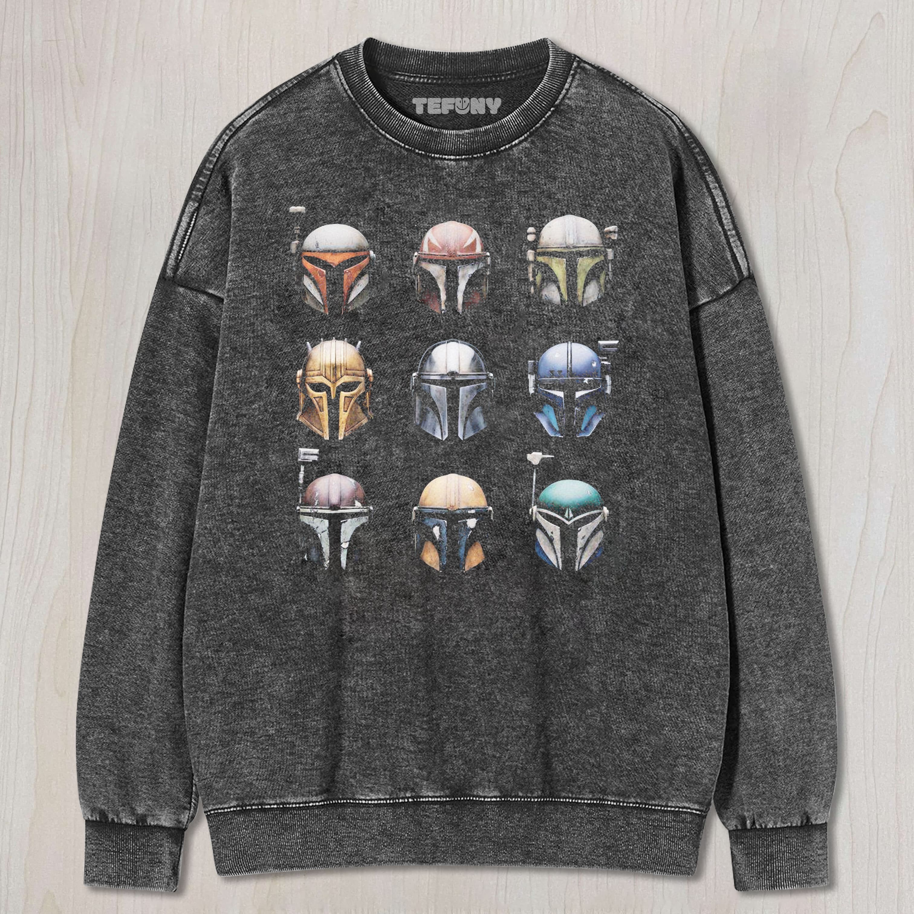 STAR WARS THE MANDALORIAN HELMETS UNISEX TEE, TANK TOP, LAYERED LS, SWEATSHIRT & HOODIE