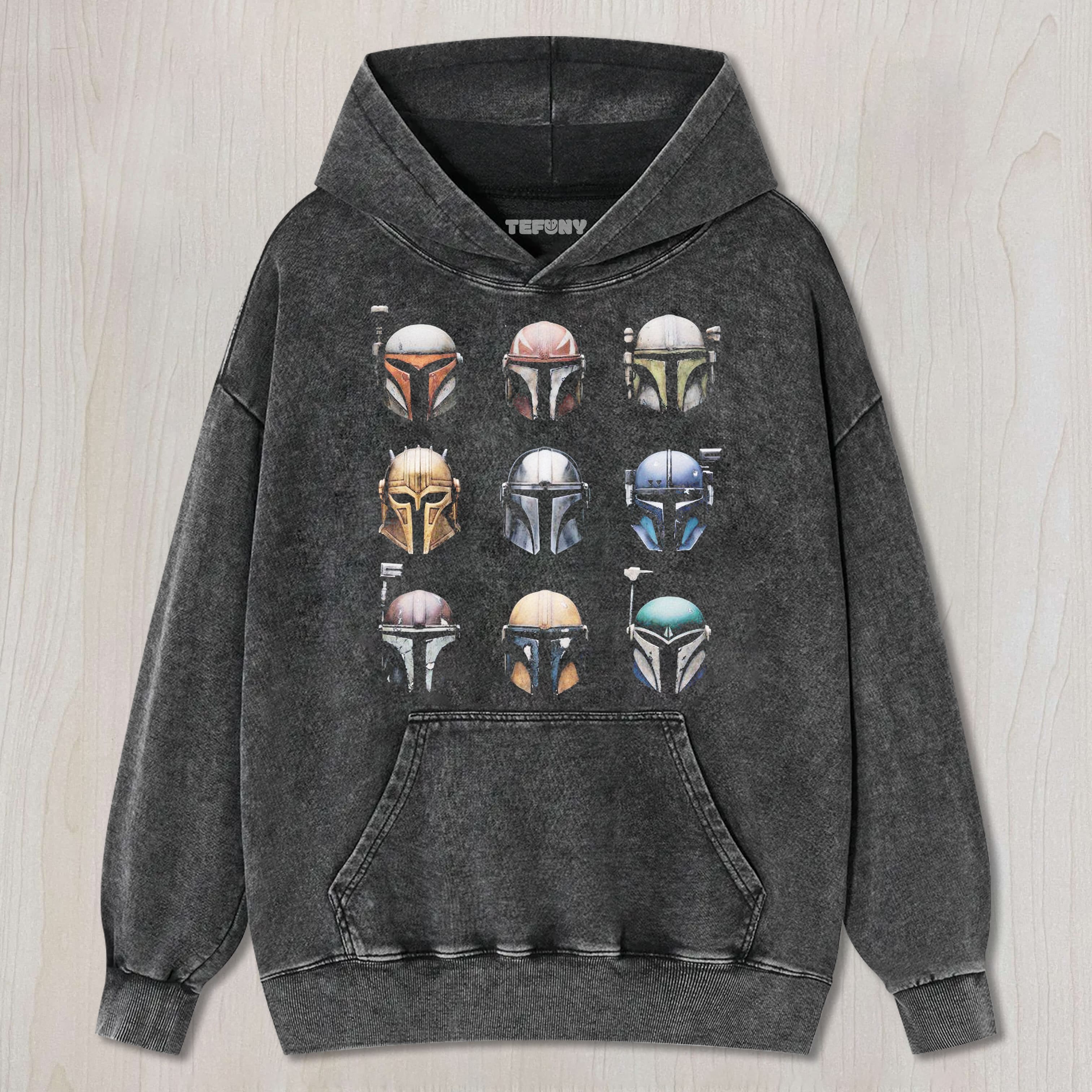 STAR WARS THE MANDALORIAN HELMETS UNISEX TEE, TANK TOP, LAYERED LS, SWEATSHIRT & HOODIE