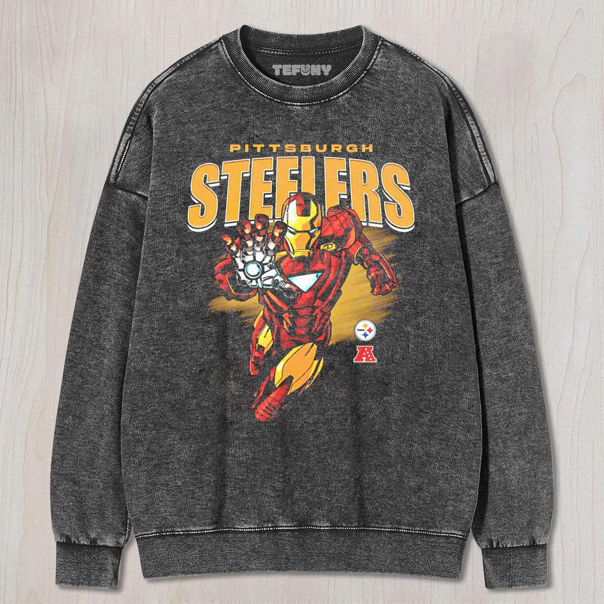 STEELERS & IRON MAN UNISEX TEE, TANK TOP, LAYERED LS, SWEATSHIRT & HOODIE