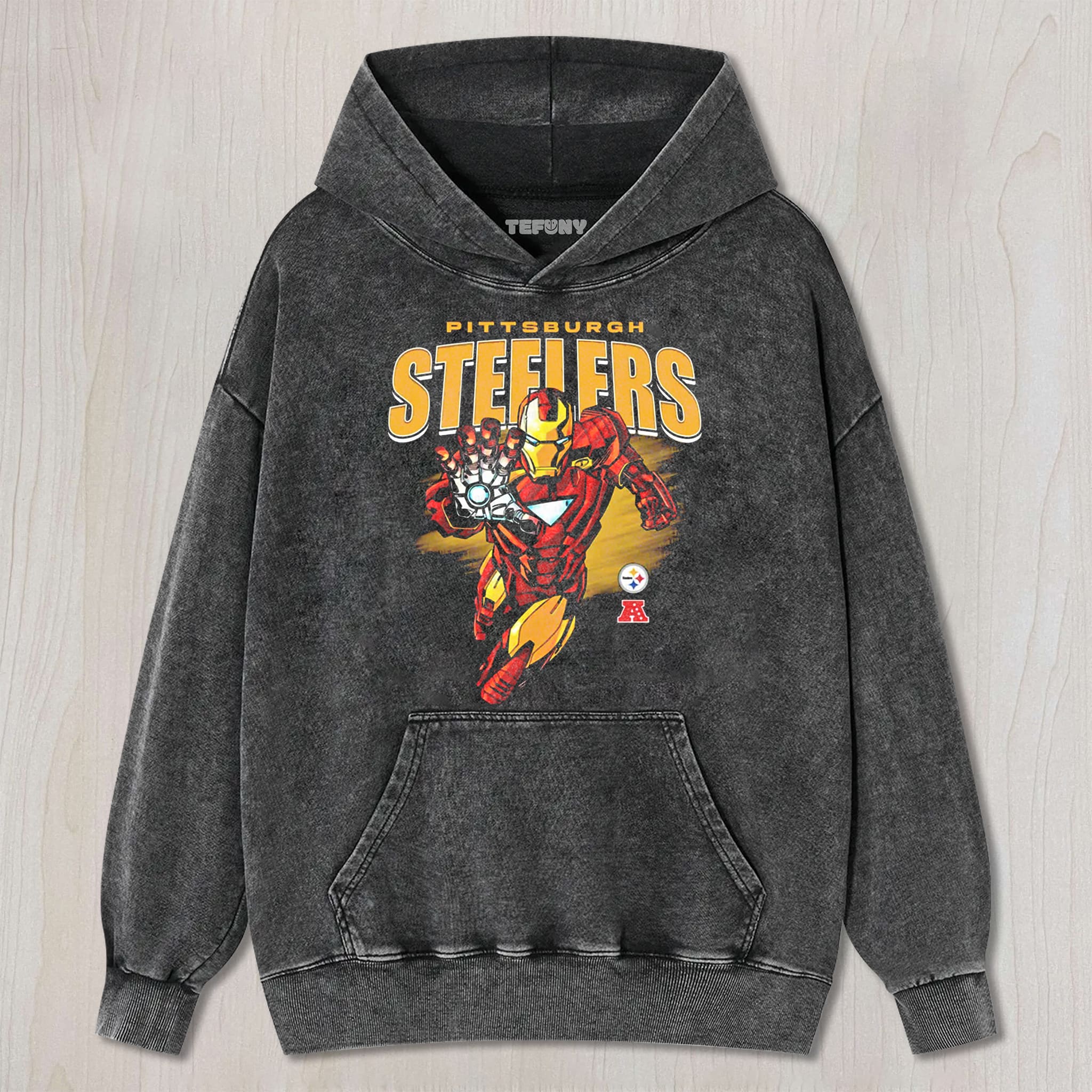STEELERS & IRON MAN UNISEX TEE, TANK TOP, LAYERED LS, SWEATSHIRT & HOODIE