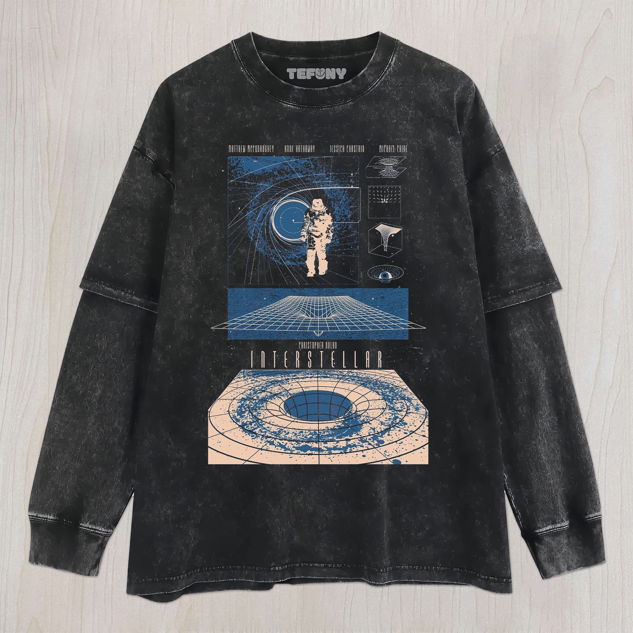 STELLAR FRONTIER VINTAGE WASHED SCI - FI MOVIE V2 UNISEX TEE, TANK TOP, LAYERED LS, SWEATSHIRT & HOODIE