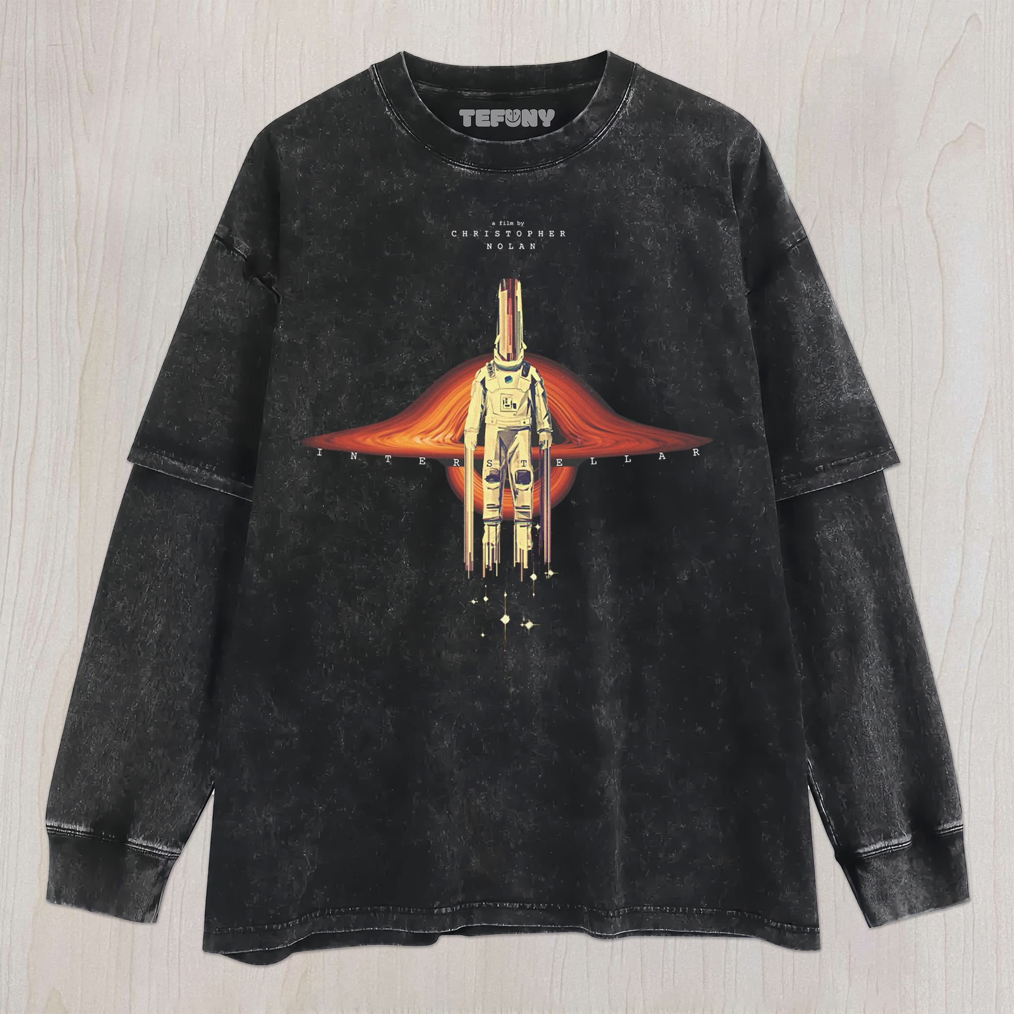 STELLAR FRONTIER VINTAGE WASHED SCI - FI MOVIE V5 UNISEX TEE, TANK TOP, LAYERED LS, SWEATSHIRT & HOODIE