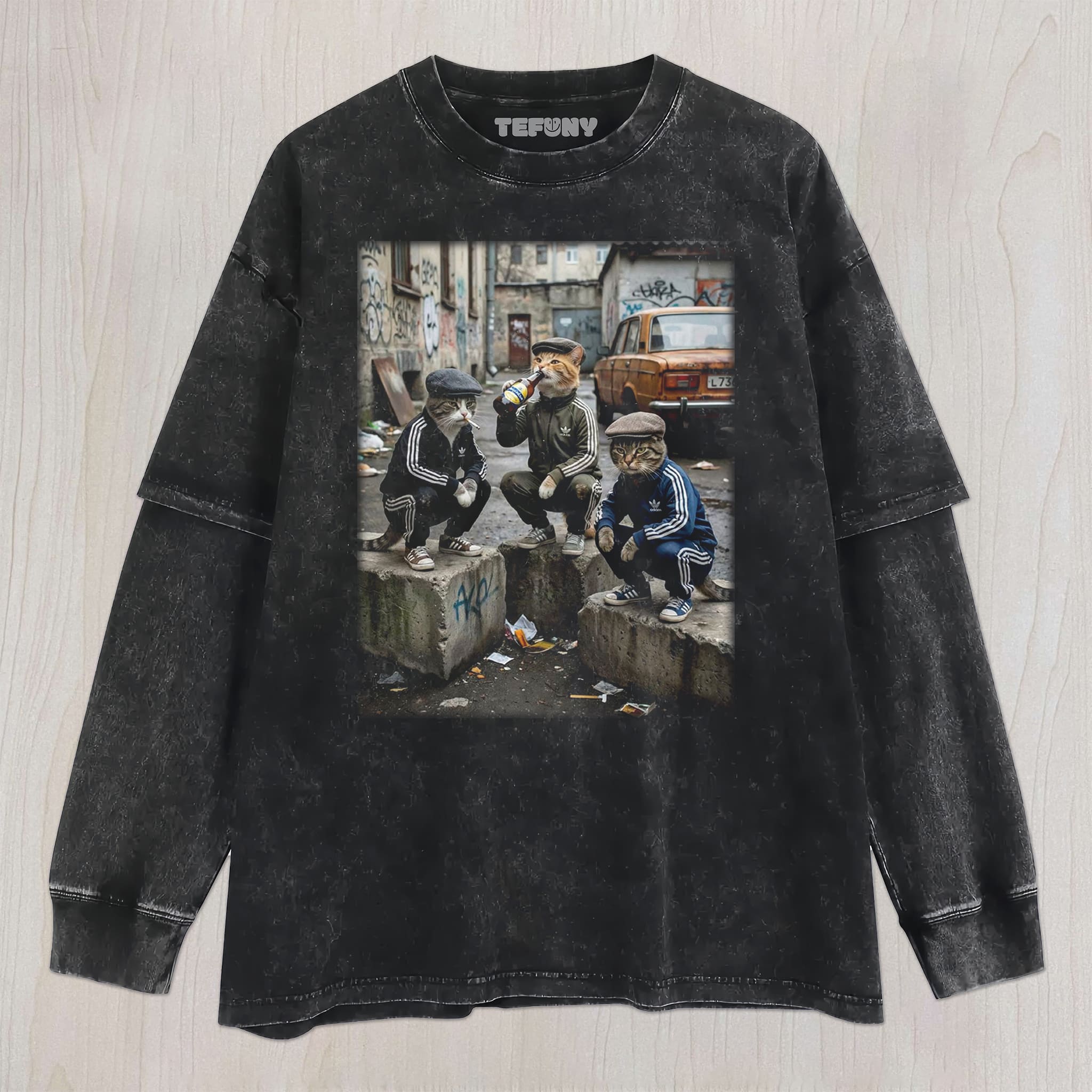 STREET GANGSTER CATS UNISEX TEE, TANK TOP, LAYERED LS, SWEATSHIRT & HOODIE