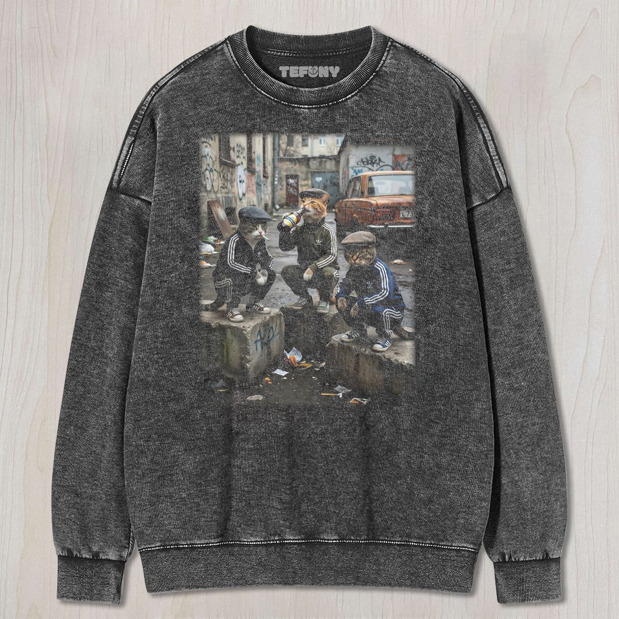 STREET GANGSTER CATS UNISEX TEE, TANK TOP, LAYERED LS, SWEATSHIRT & HOODIE