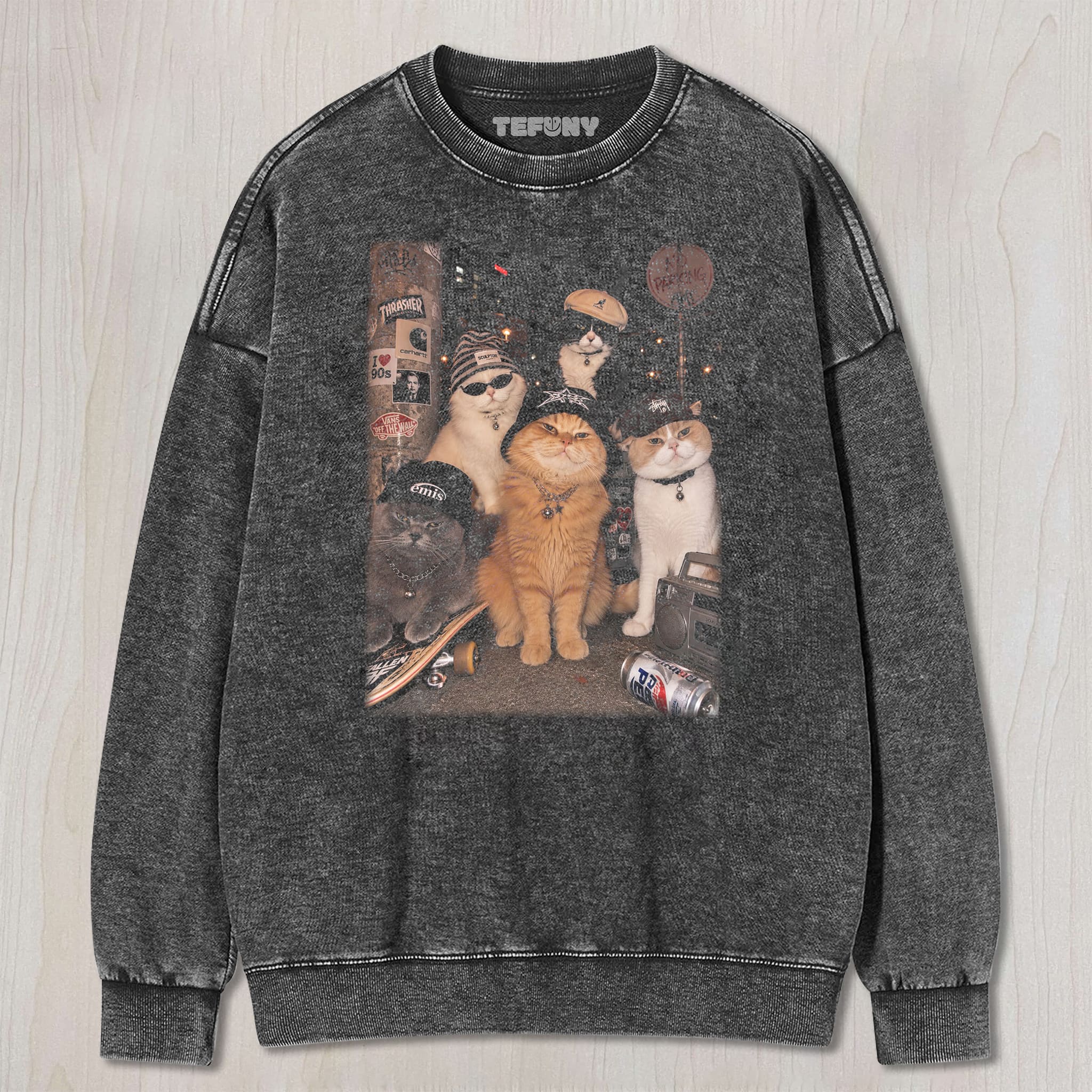 STREET STYLE CATS UNISEX TEE, TANK TOP, LAYERED LS, SWEATSHIRT & HOODIE