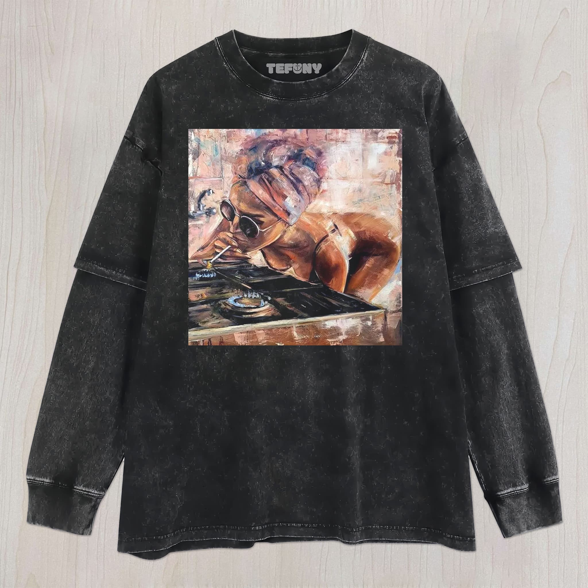 SUNGLASSES LADY CIGARETTES UNISEX TEE, TANK TOP, LAYERED LS, SWEATSHIRT & HOODIE