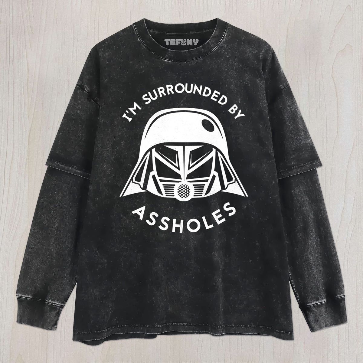 SURROUNDED BY ASSHOLES UNISEX TEE, TANK TOP, LAYERED LS, SWEATSHIRT & HOODIE