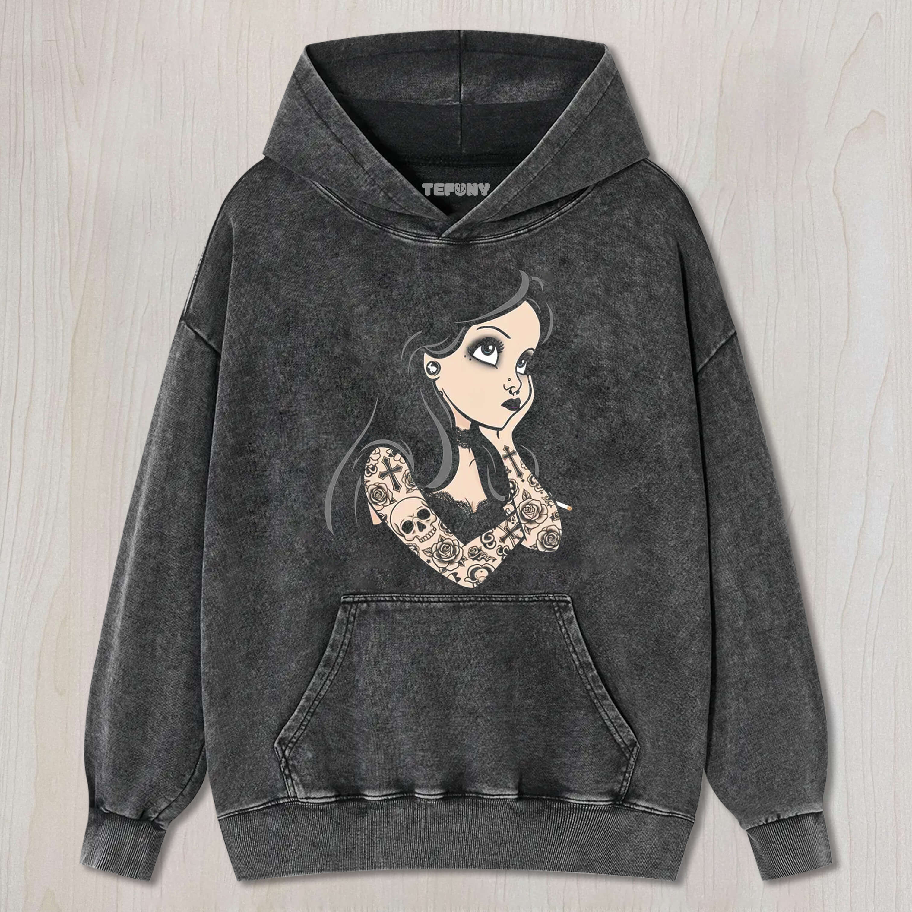 TATTOOED GIRL TEE & SWEAT & HOOD