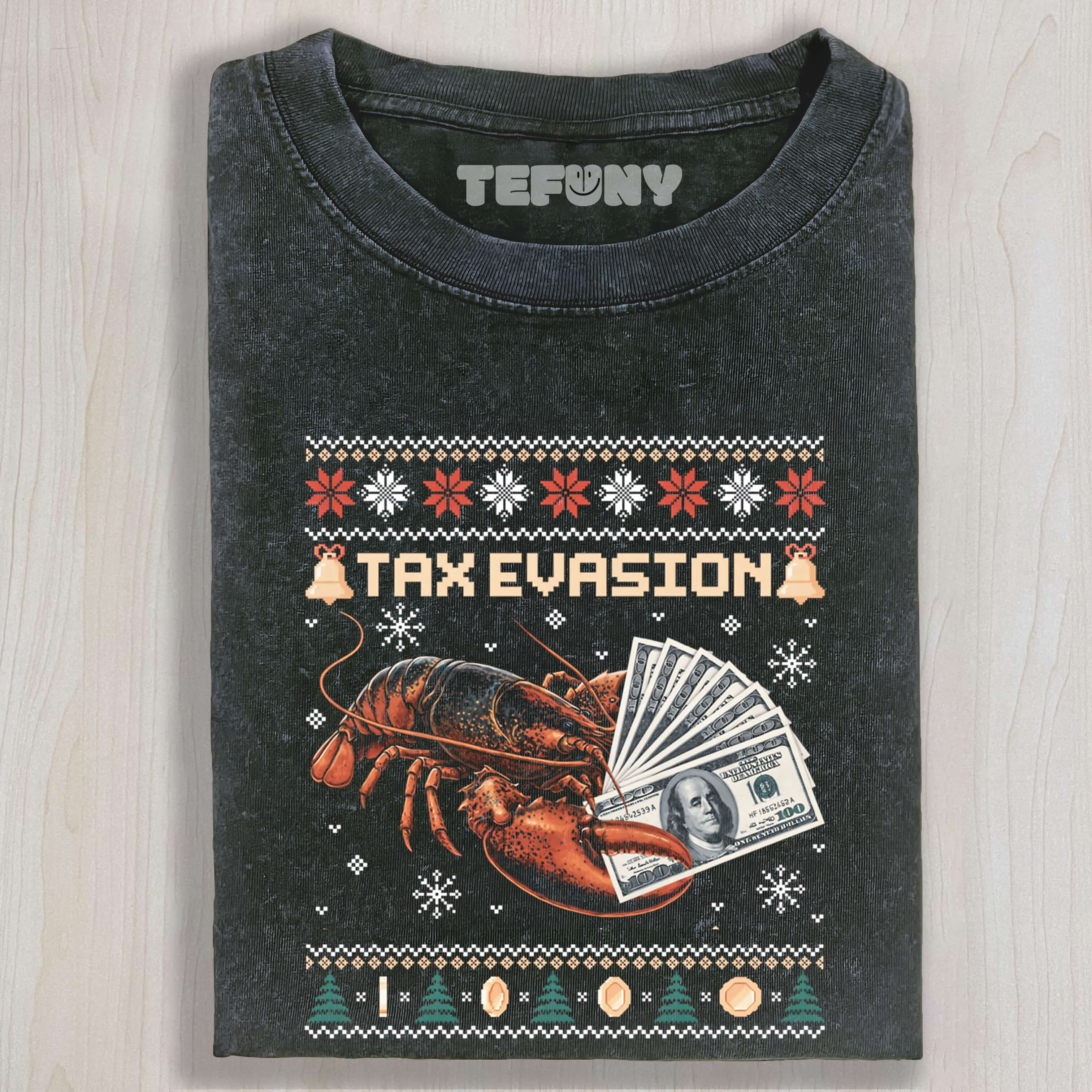 TAX EVASION FUNNY SHRIMP TEE & SWEAT & HOOD