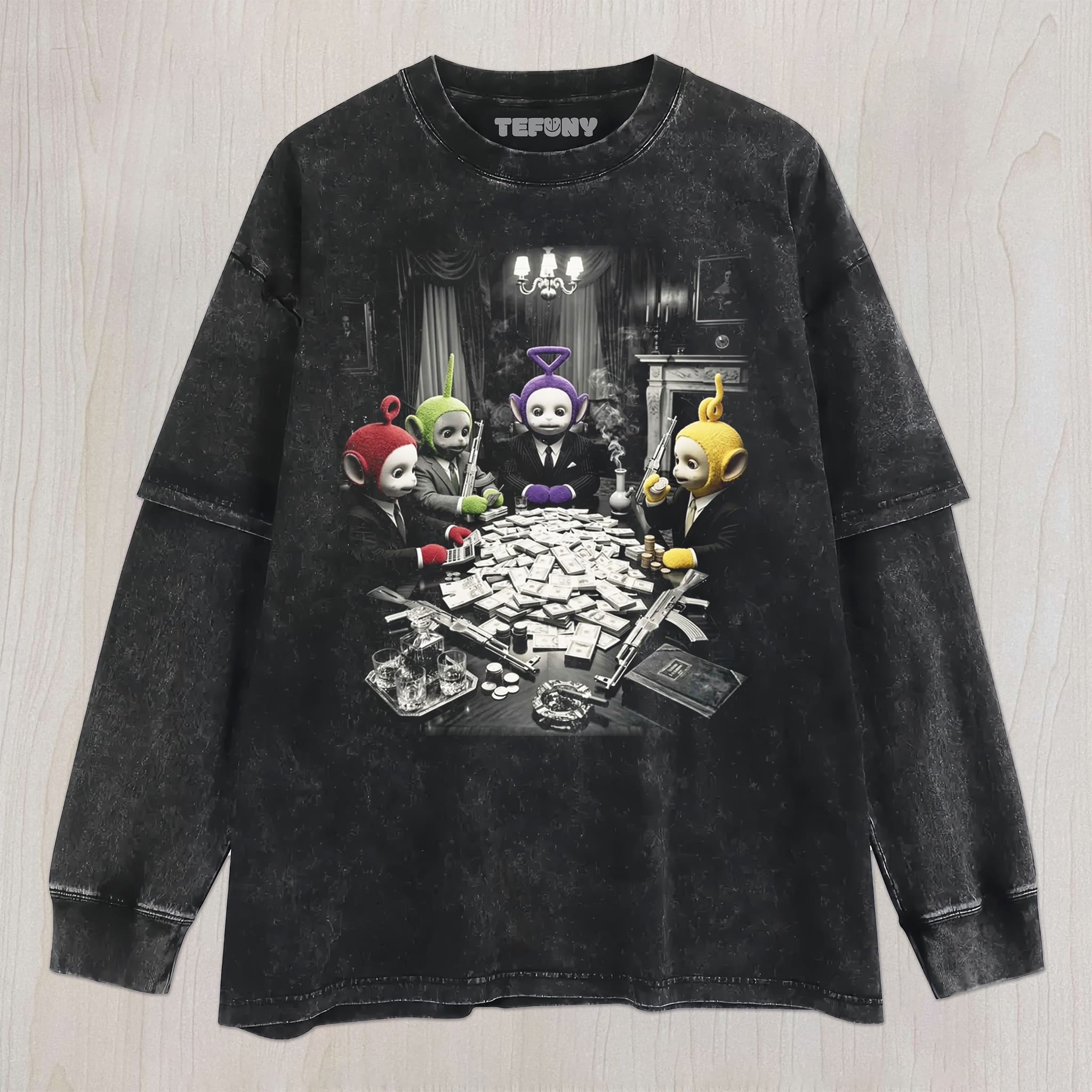 TELETUBBIES-SURREAL V5 UNISEX TEE, TANK TOP, LAYERED LS, SWEATSHIRT & HOODIE