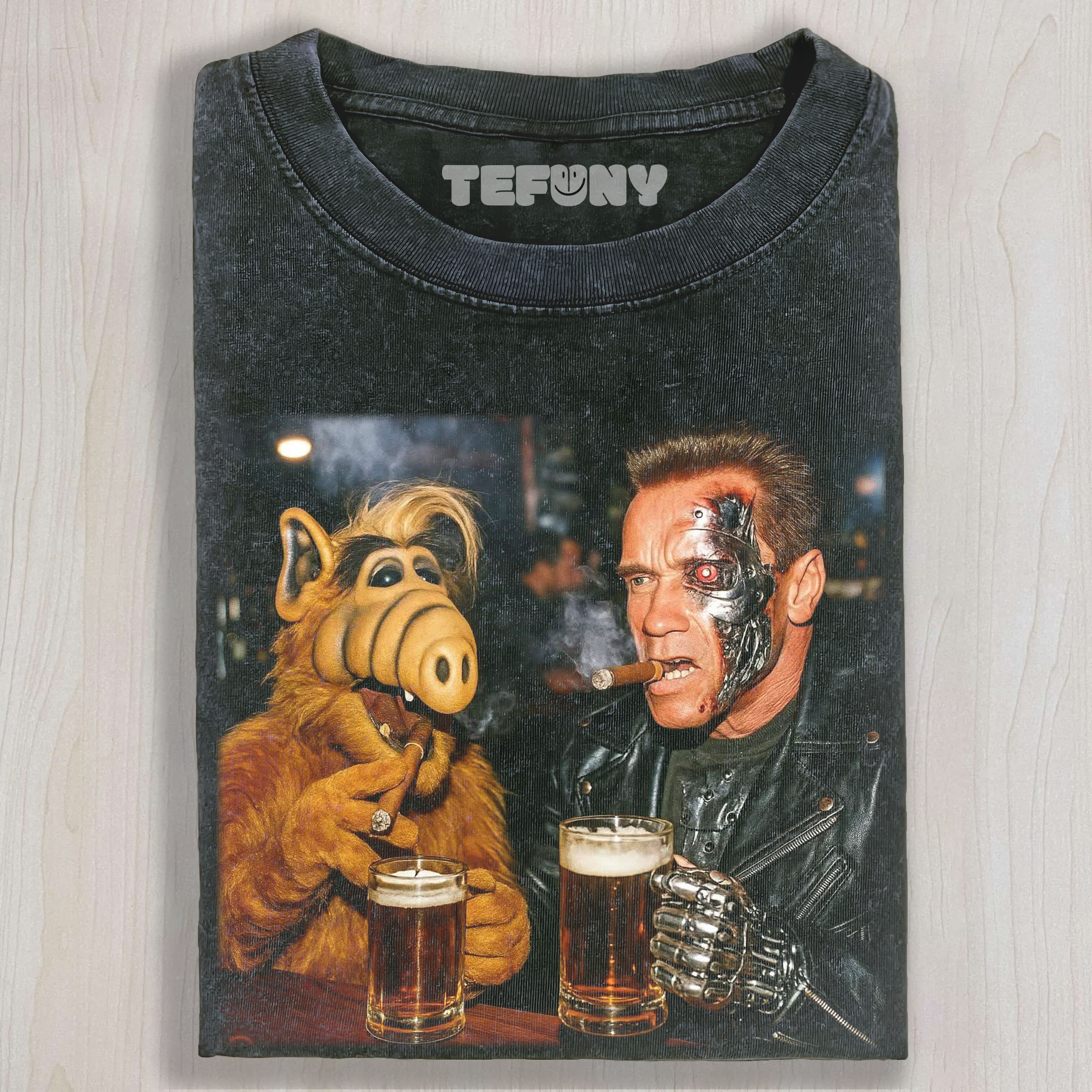 TERMINATOR AND ALF UNISEX TEE, TANK TOP, LAYERED LS, SWEATSHIRT & HOODIE