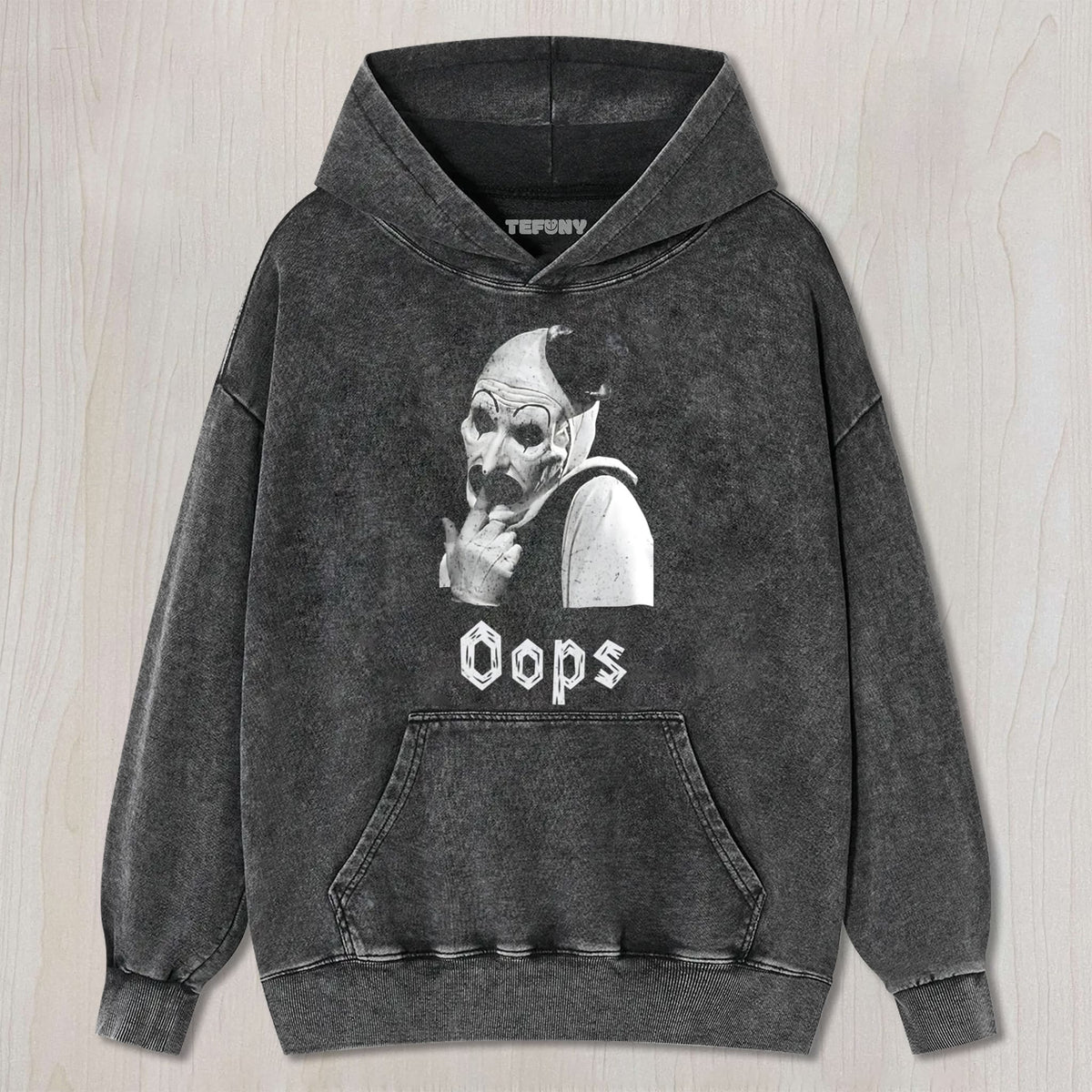 TERRIFIER OOPS UNISEX TEE, TANK TOP, LAYERED LS, SWEATSHIRT & HOODIE