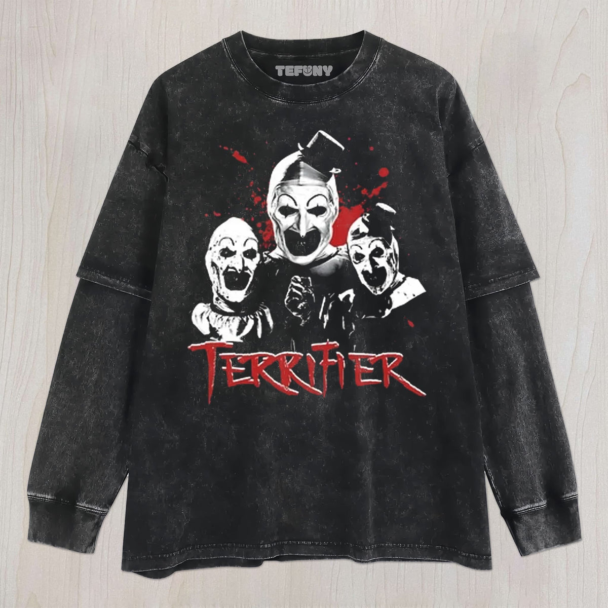 TERRIFIER UNISEX TEE, TANK TOP, LAYERED LS, SWEATSHIRT & HOODIE