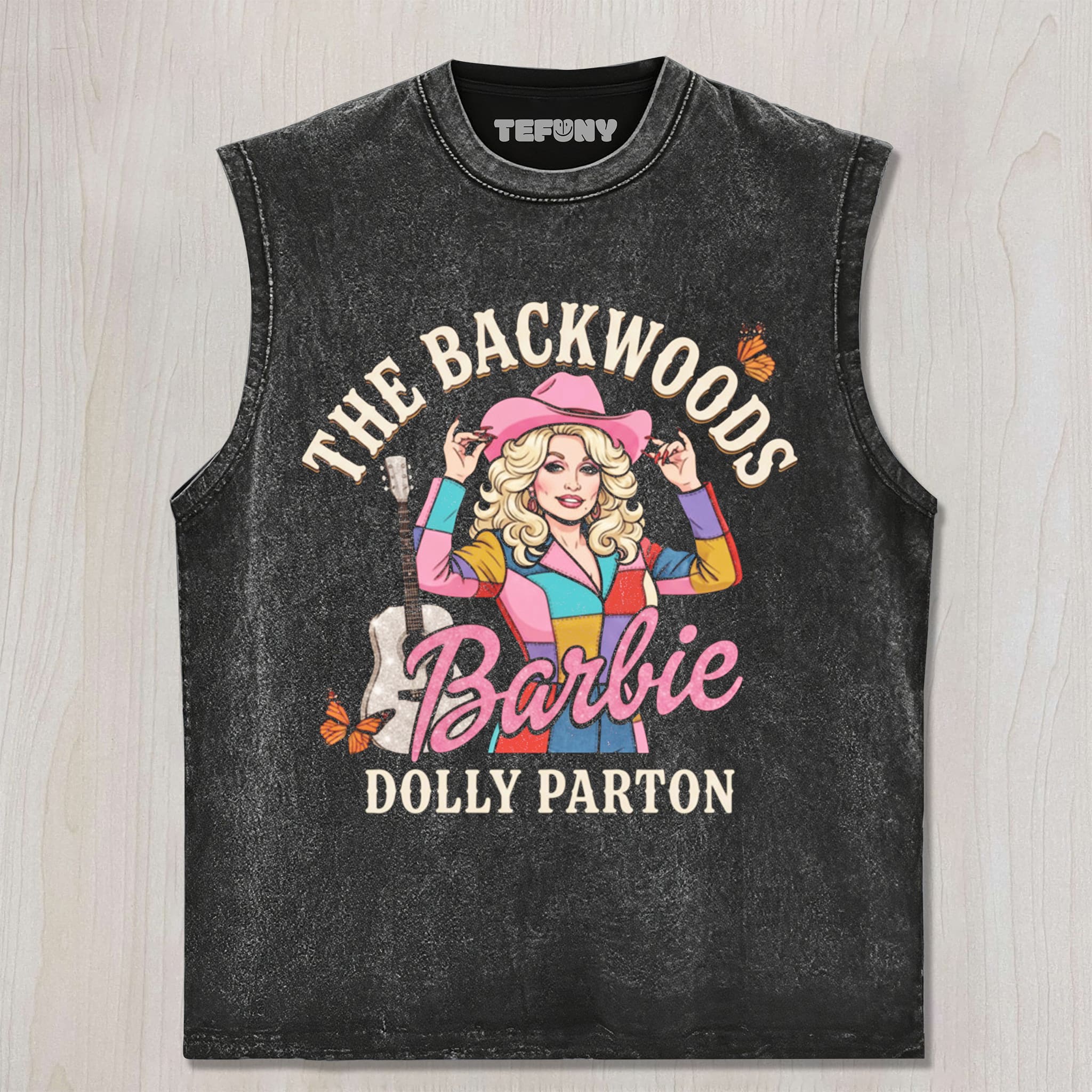 THE BACKWOODS BARBIE DOLLY PARTON UNISEX TEE, TANK TOP, LAYERED LS, SWEATSHIRT & HOODIE