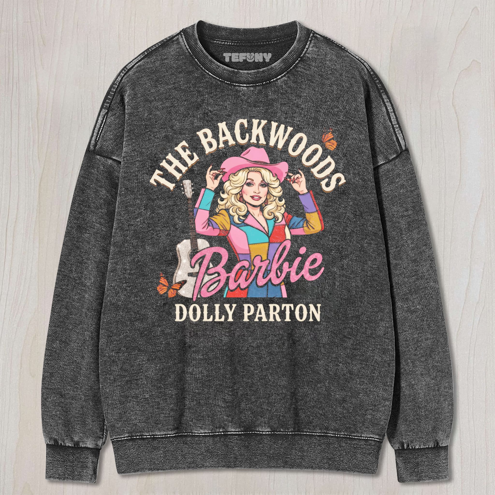 THE BACKWOODS BARBIE DOLLY PARTON UNISEX TEE, TANK TOP, LAYERED LS, SWEATSHIRT & HOODIE