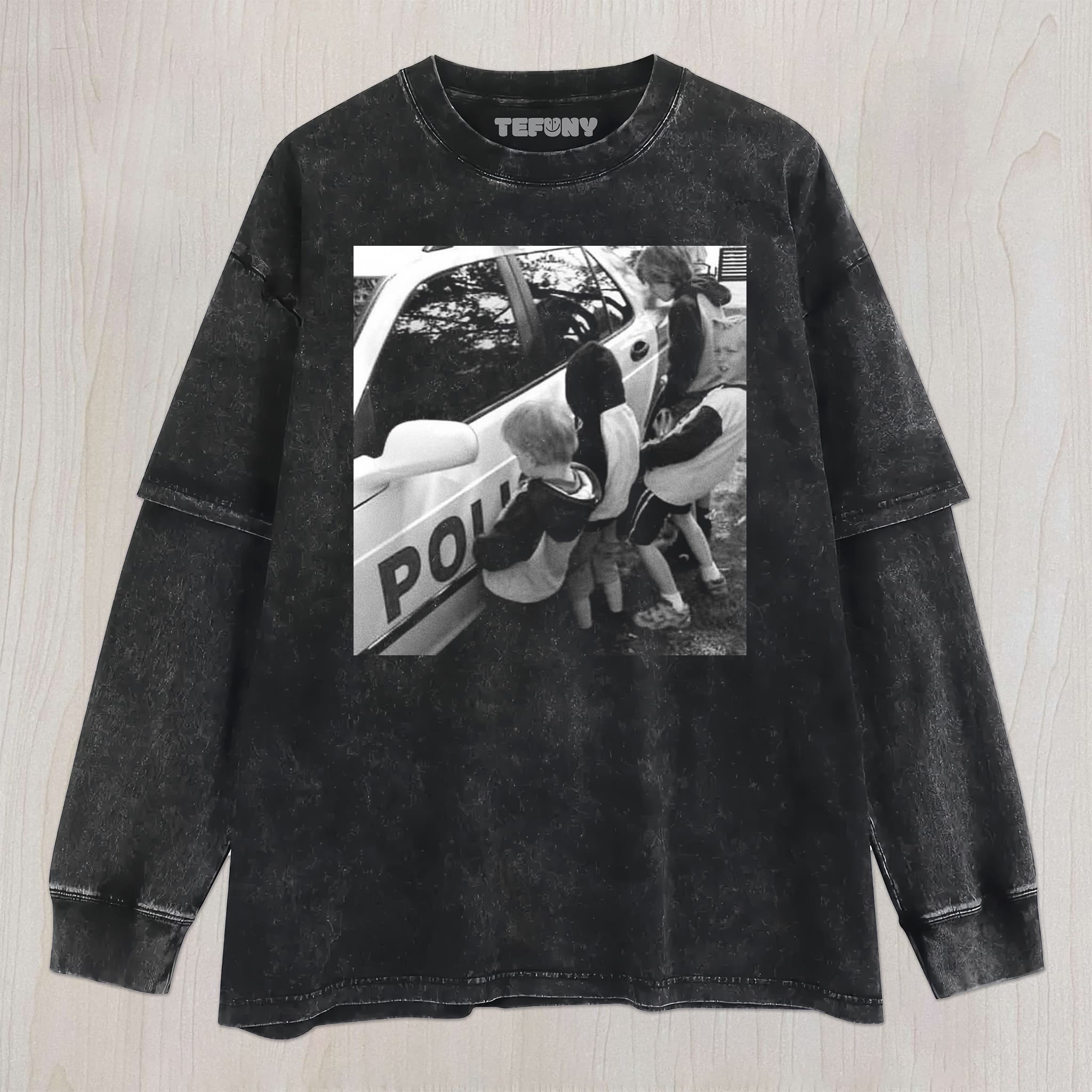 THE CHILDREN URINATED NEXT TO THE CAR UNISEX TEE, TANK TOP, LAYERED LS, SWEATSHIRT & HOODIE