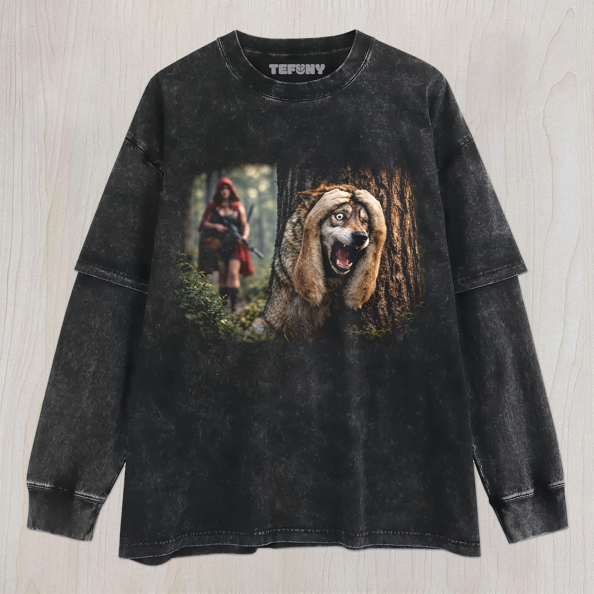 THE FRIGHTENED WOLF UNISEX TEE, TANK TOP, LAYERED LS, SWEATSHIRT & HOODIE
