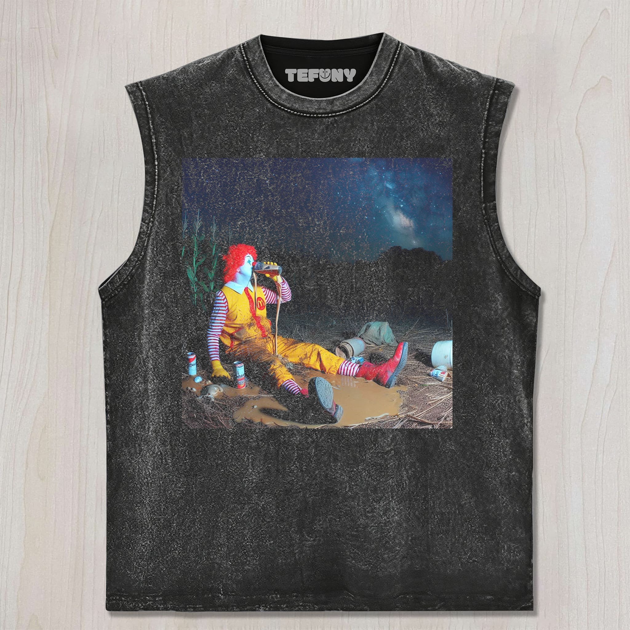 THE SAD CLOWN UNISEX TEE, TANK TOP, LAYERED LS, SWEATSHIRT & HOODIE