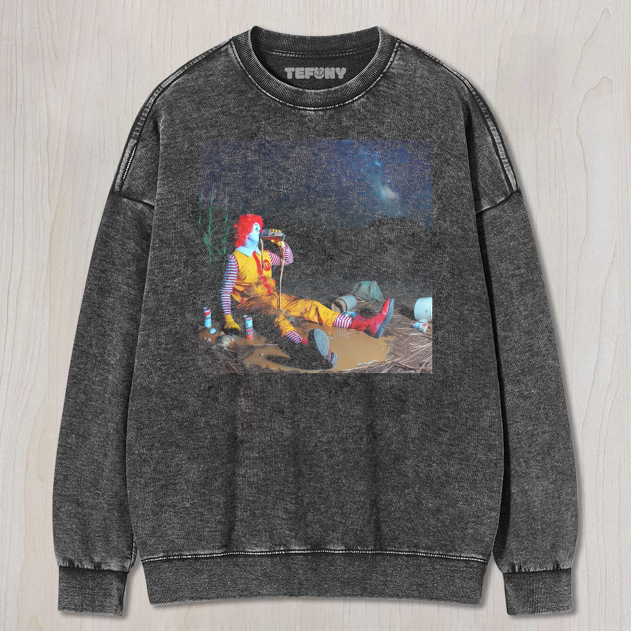 THE SAD CLOWN UNISEX TEE, TANK TOP, LAYERED LS, SWEATSHIRT & HOODIE