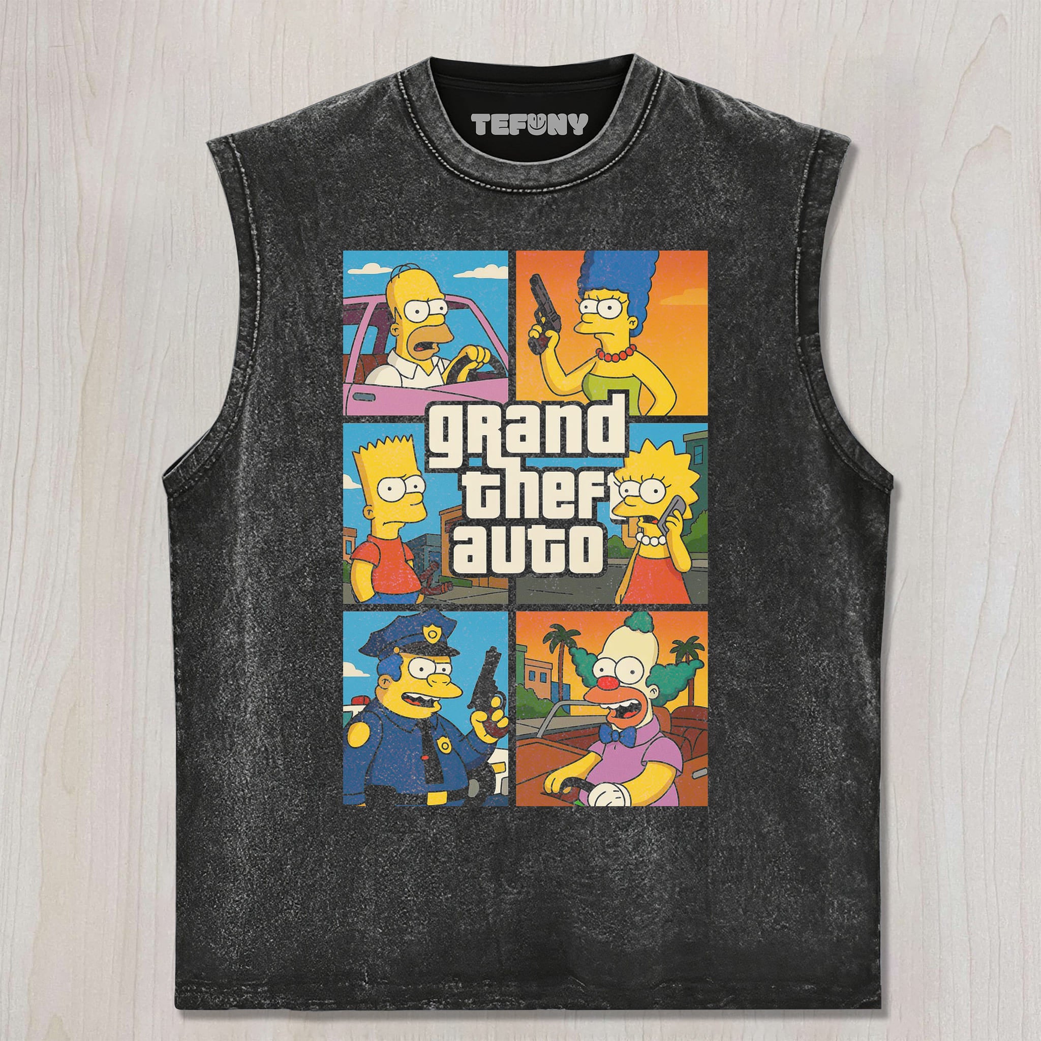 THE SIMPSONS GTV UNISEX TEE, TANK TOP, LAYERED LS, SWEATSHIRT & HOODIE