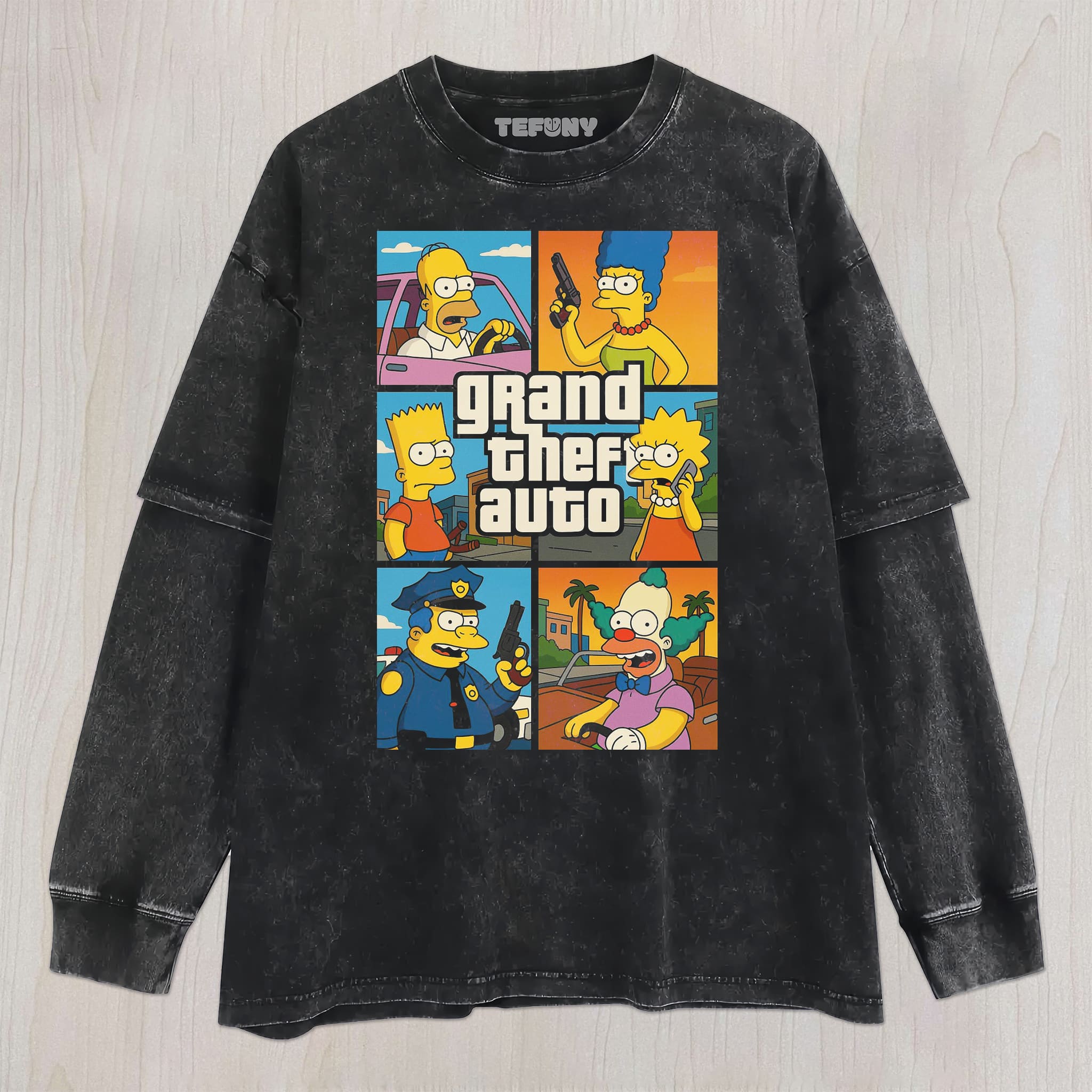 THE SIMPSONS GTV UNISEX TEE, TANK TOP, LAYERED LS, SWEATSHIRT & HOODIE
