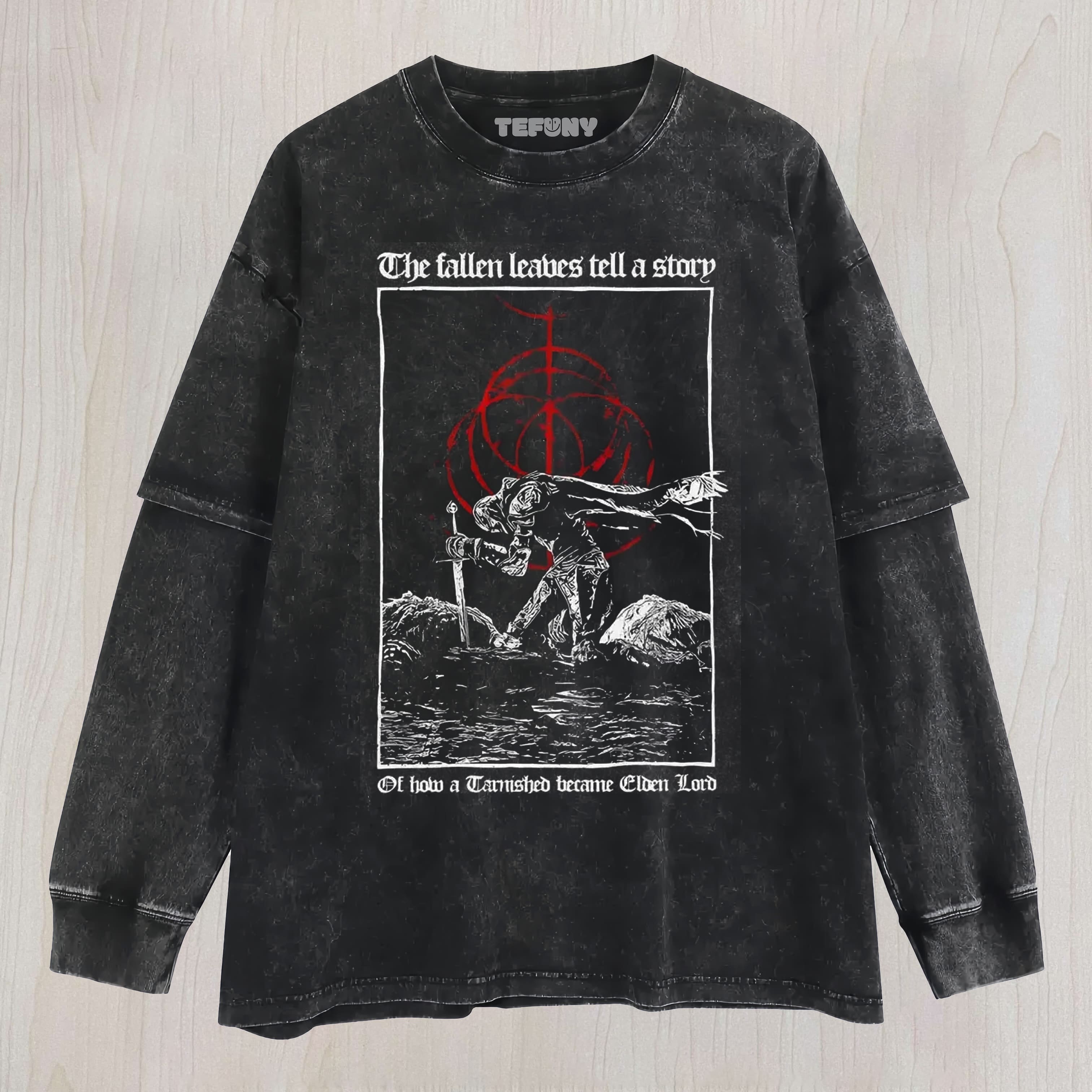 THE FALLEN LEAVES TELL A STORY UNISEX TEE, TANK TOP, LAYERED LS, SWEATSHIRT & HOODIE