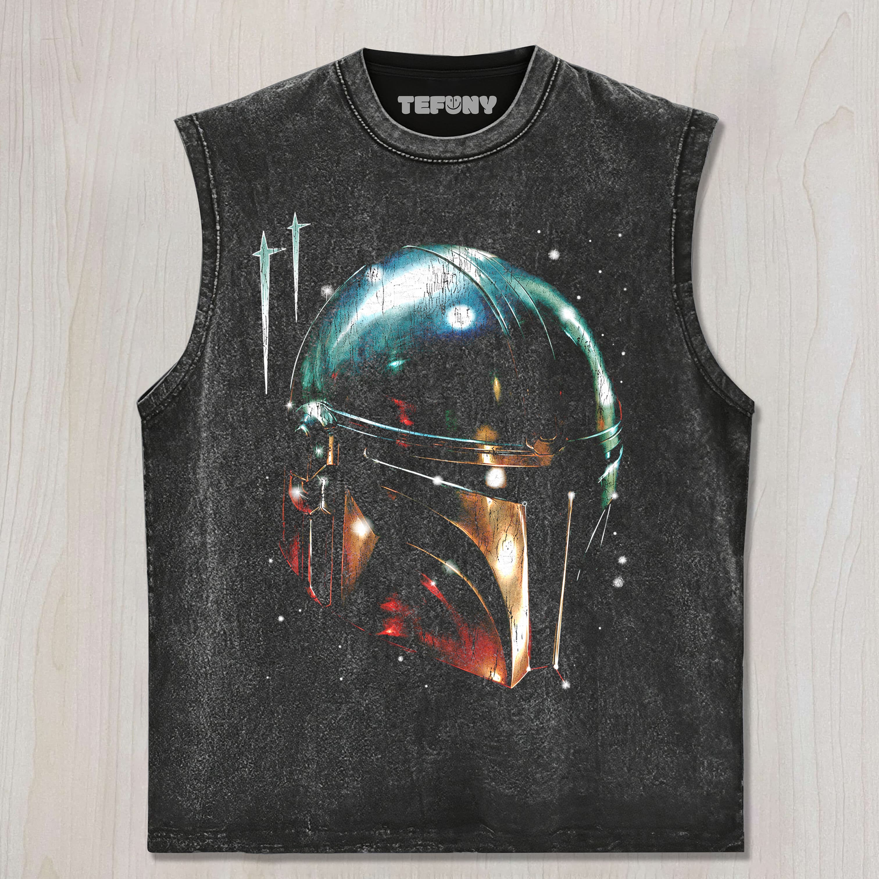 THE MANDALORIAN HELMET UNISEX TEE, TANK TOP, LAYERED LS, SWEATSHIRT & HOODIE