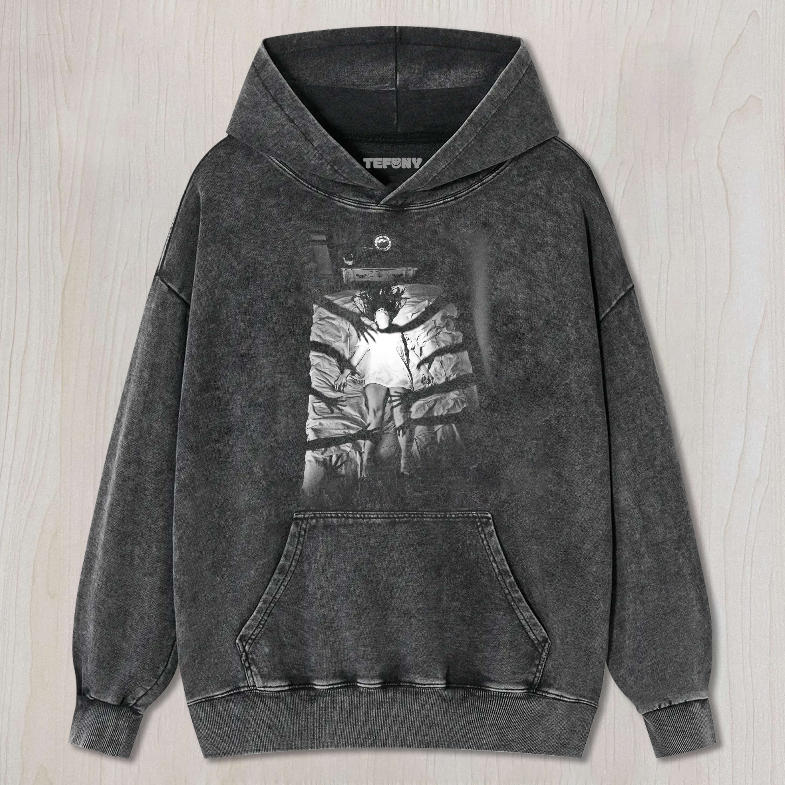 THE PERSON LYING IN BED WAS HELD BY MANY HANDS T-SHIRT & LONG SLEEVES & HOODIES