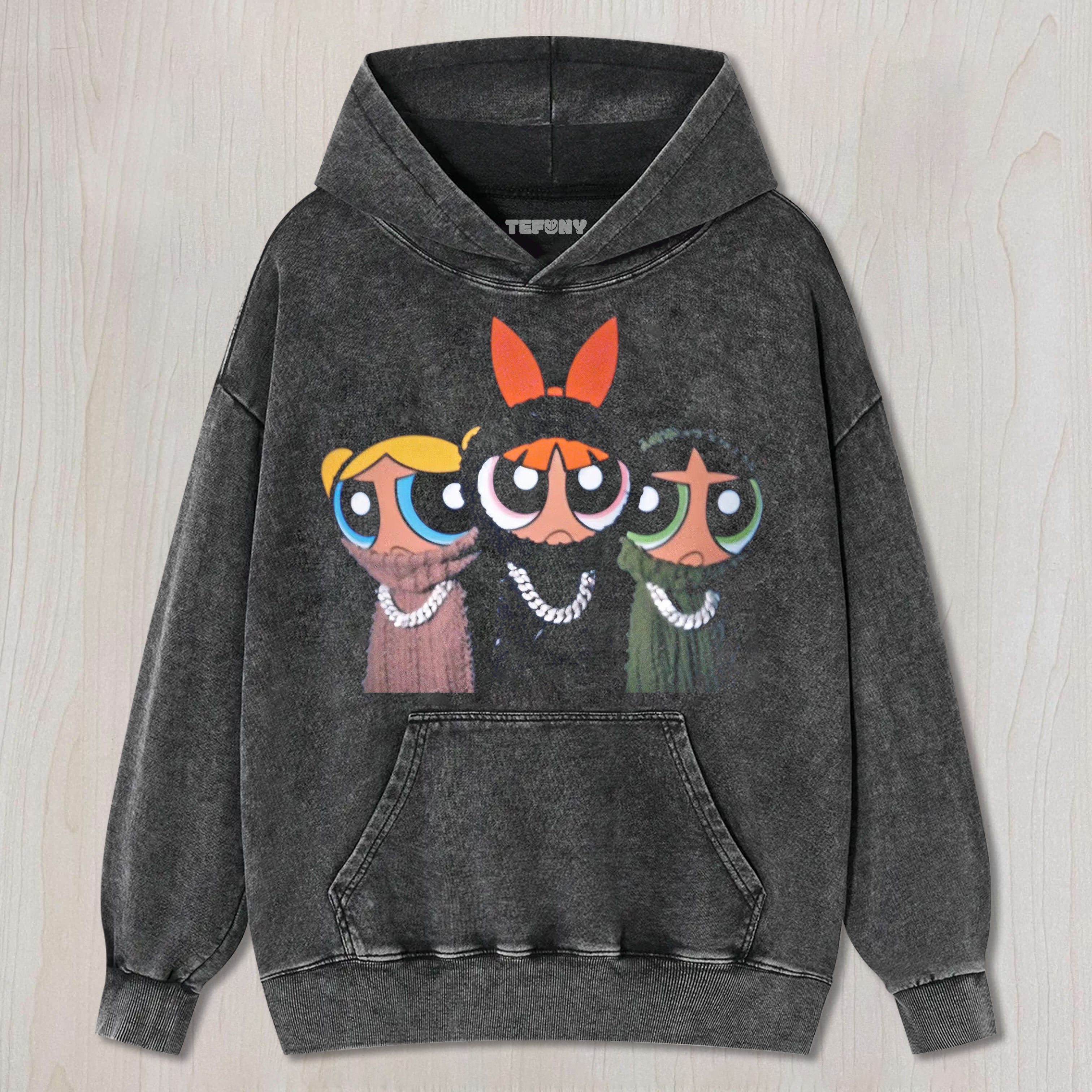THE POWERPUFF GIRLS WEARING SWEATERS T-SHIRT