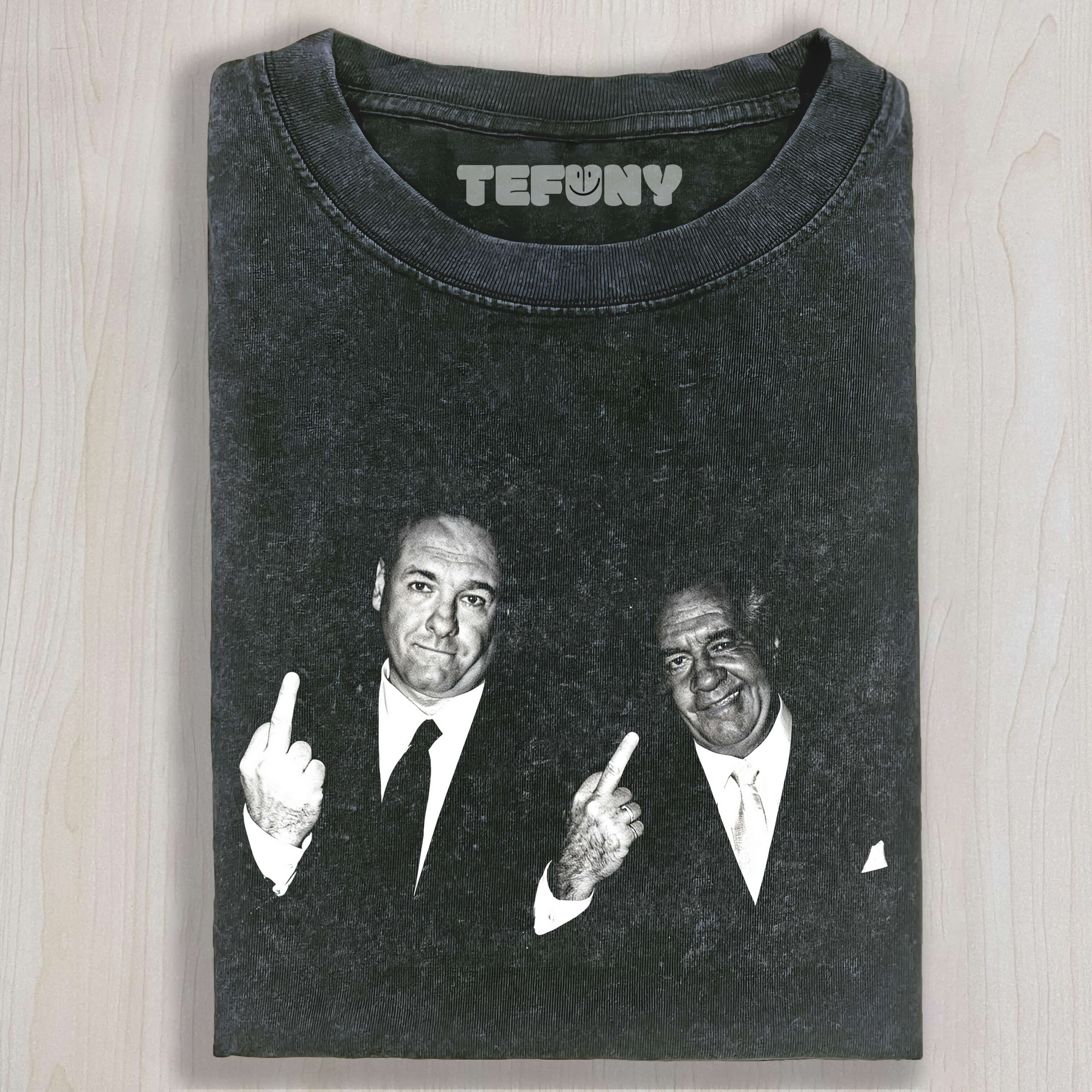 THE SOPRANOS GIVE THE MIDDLE FINGER TEE & SWEAT & HOOD