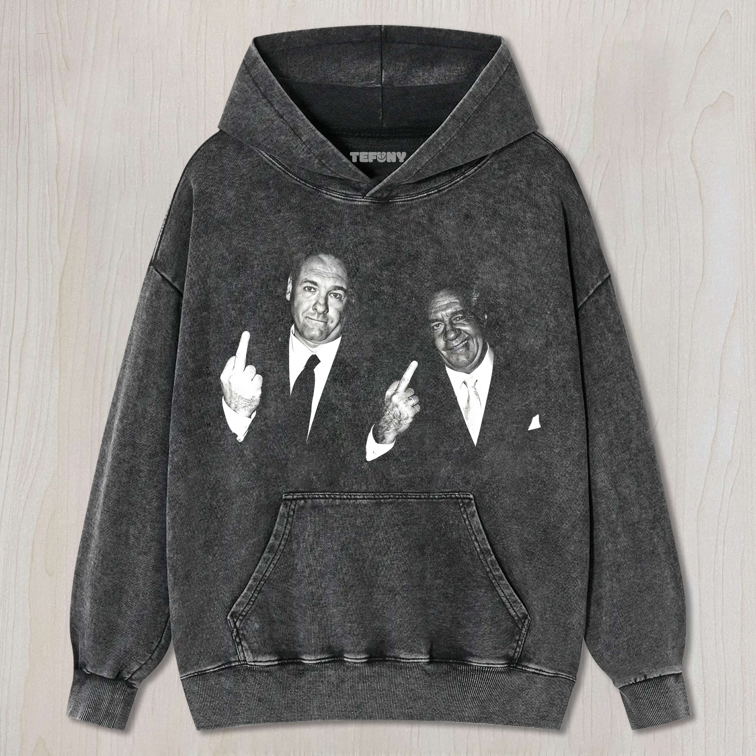 THE SOPRANOS GIVE THE MIDDLE FINGER TEE & SWEAT & HOOD