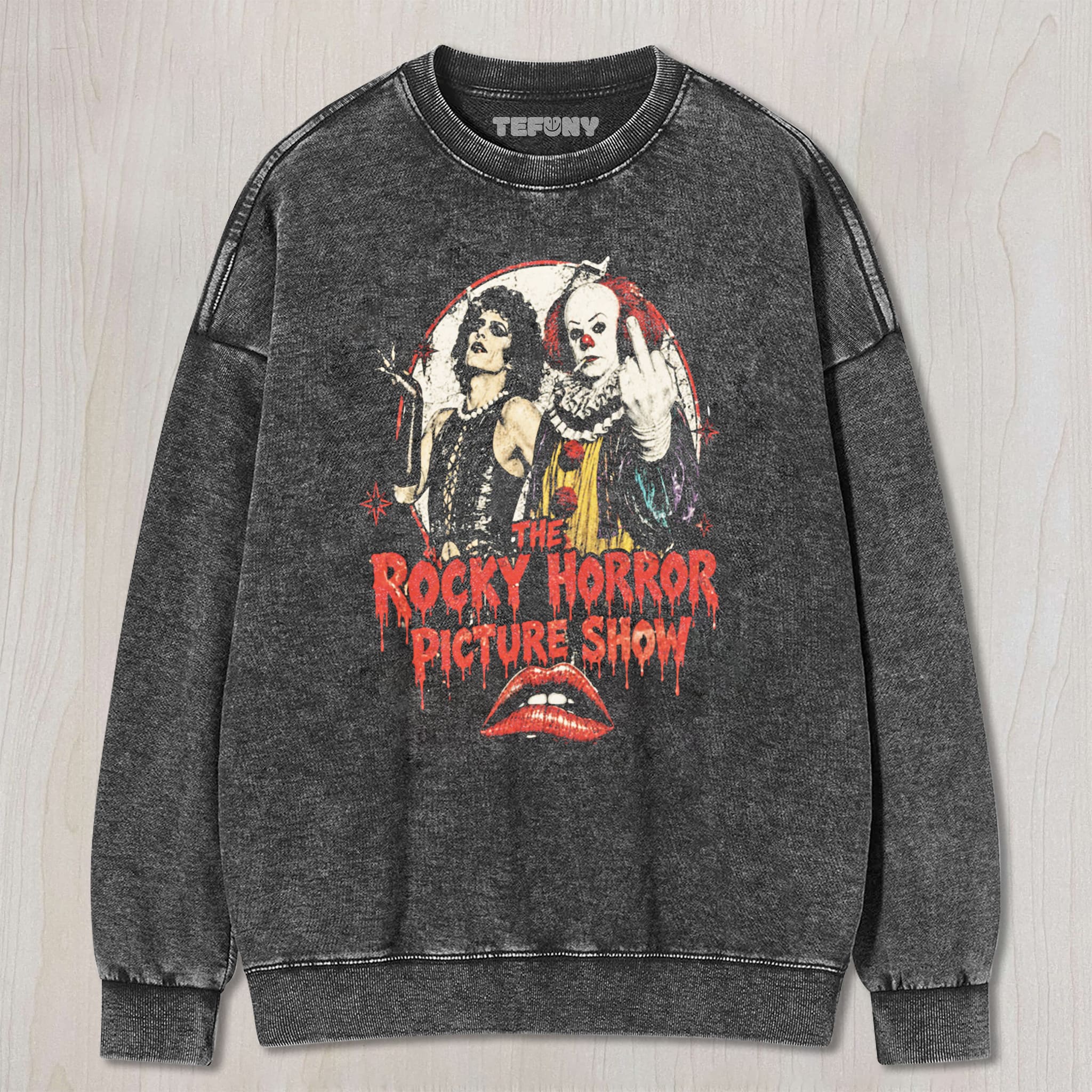 TIM CURRY ROCKY-HORROR V2 UNISEX TEE, TANK TOP, LAYERED LS, SWEATSHIRT & HOODIE