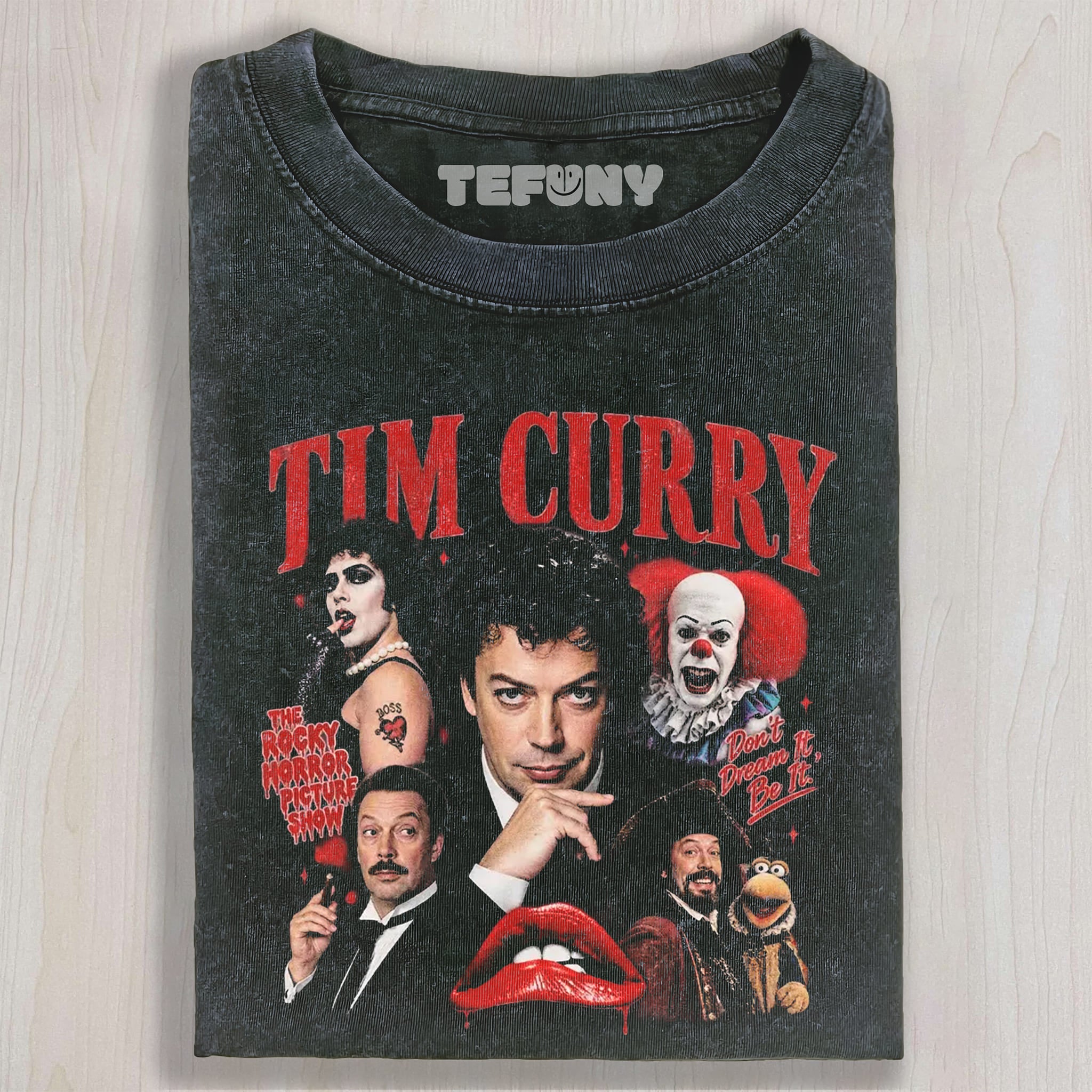 TIM CURRY V8 UNISEX TEE, TANK TOP, LAYERED LS, SWEATSHIRT & HOODIE
