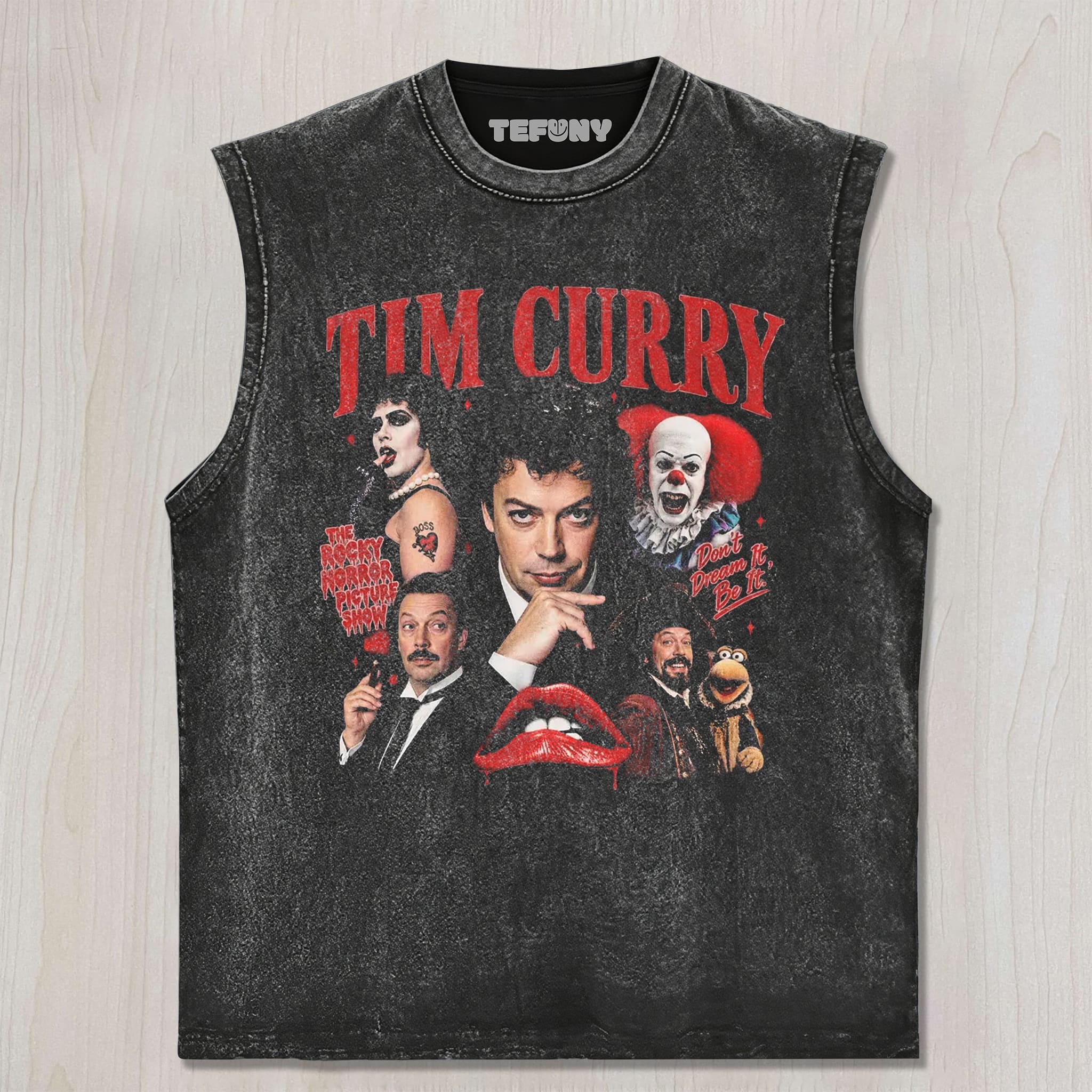 TIM CURRY V8 UNISEX TEE, TANK TOP, LAYERED LS, SWEATSHIRT & HOODIE