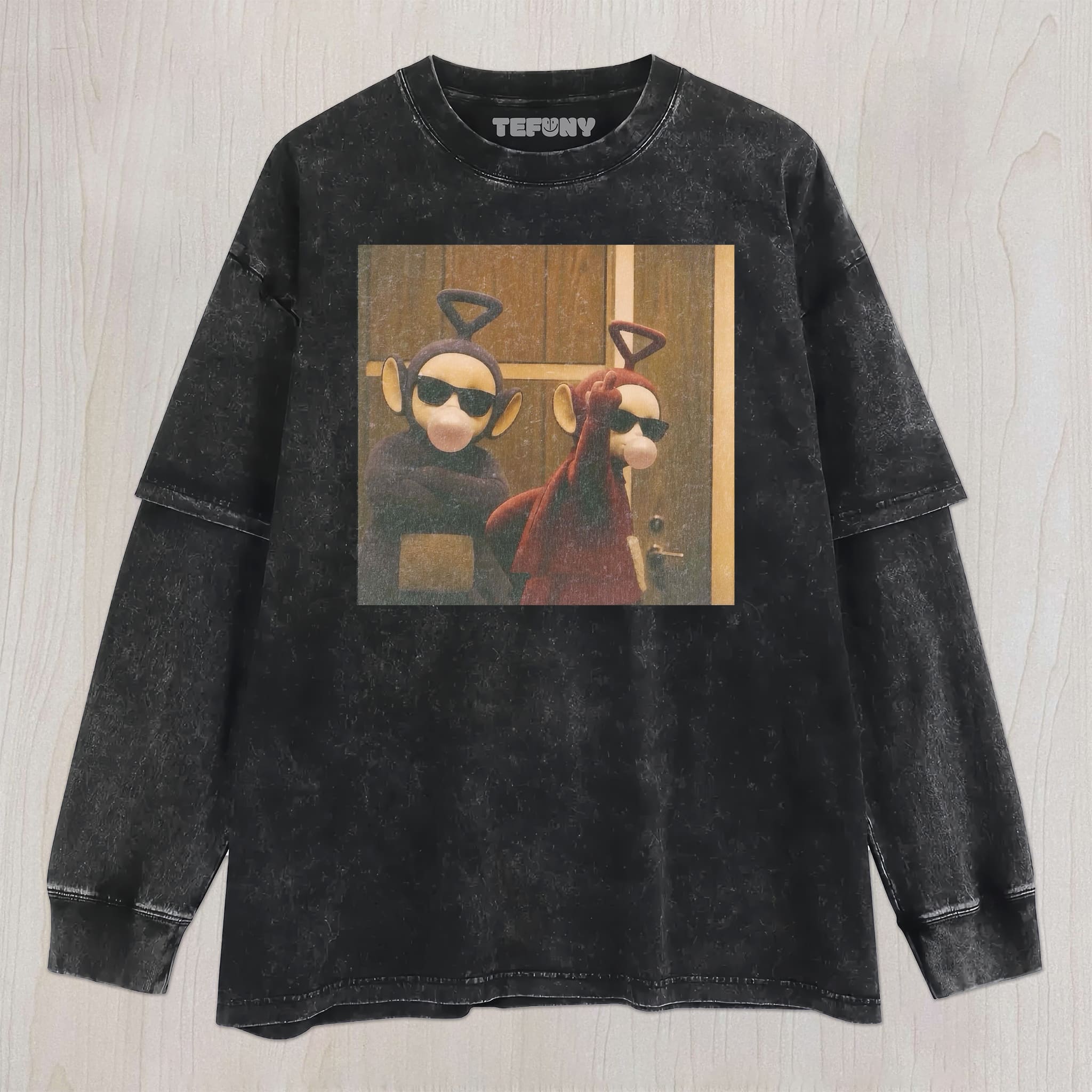 TUBBIES V8 UNISEX TEE, TANK TOP, LAYERED LS, SWEATSHIRT & HOODIE