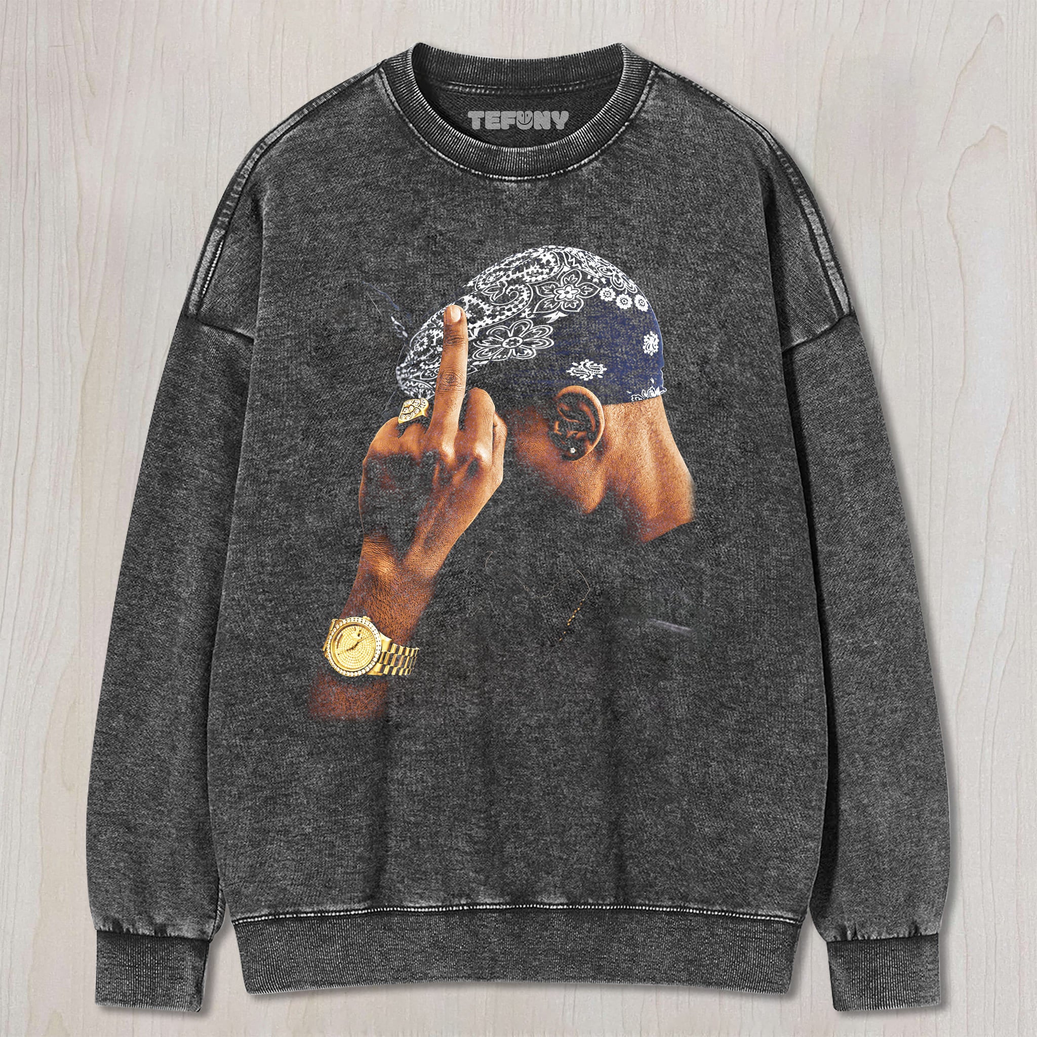 TUPAC SHAKUR MIDDLE FINGER UNISEX TEE, TANK TOP, LAYERED LS, SWEATSHIRT & HOODIE
