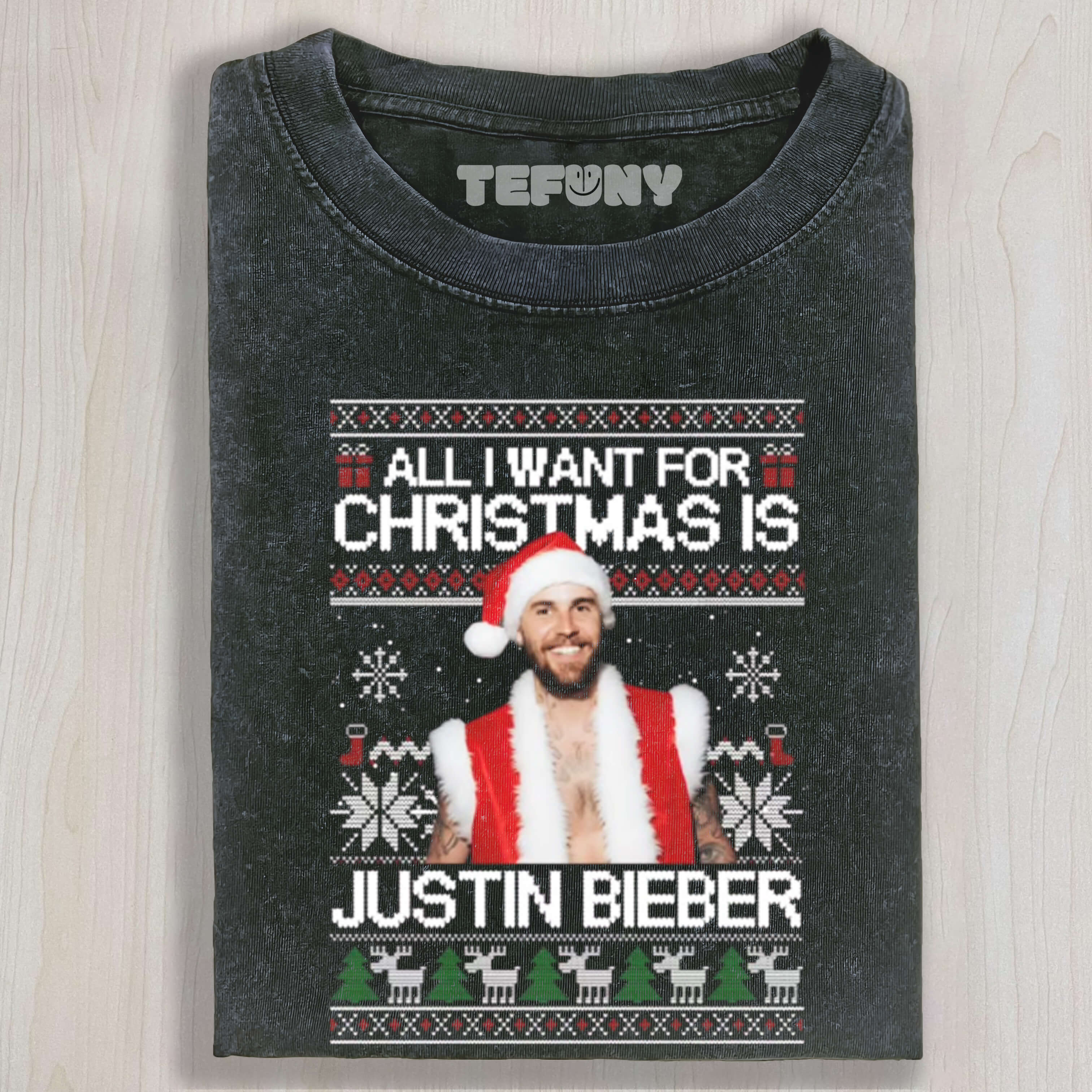 UGLY CHRISTMAS JUSTIN BIEBER TEE & SWEAT & HOOD