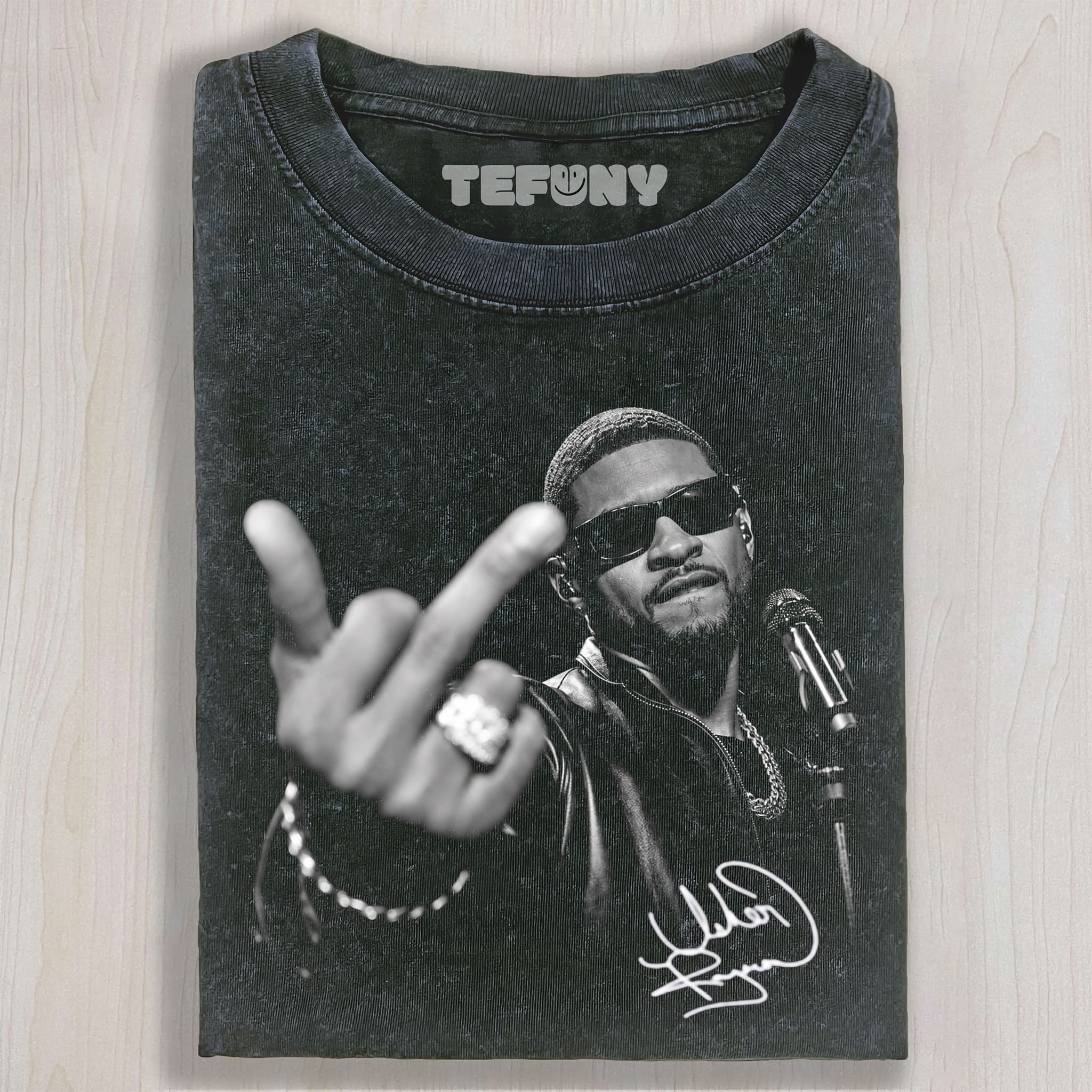 USHER-MIDDLE FINGER UNISEX TEE, TANK TOP, LAYERED LS, SWEATSHIRT & HOODIE