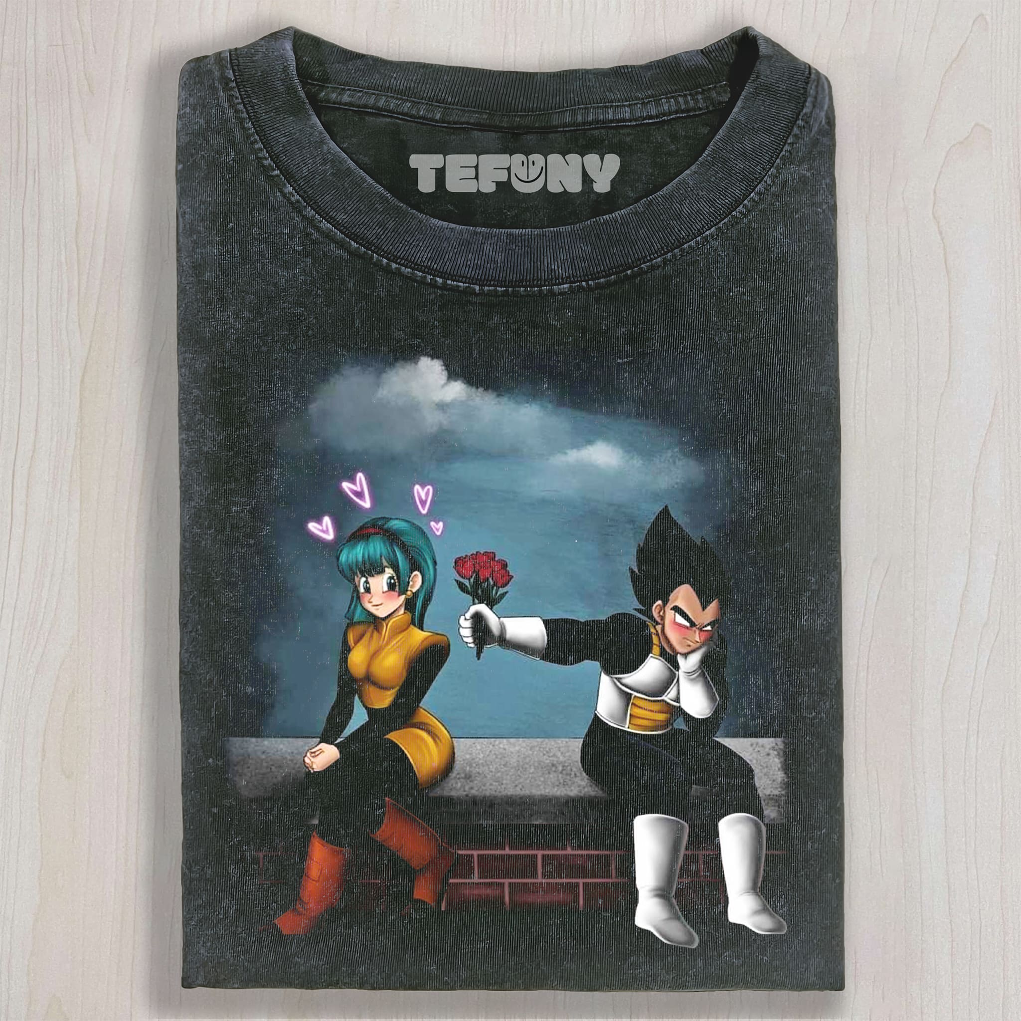 VEGETA AND BULMA UNISEX TEE, TANK TOP, LAYERED LS, SWEATSHIRT & HOODIE