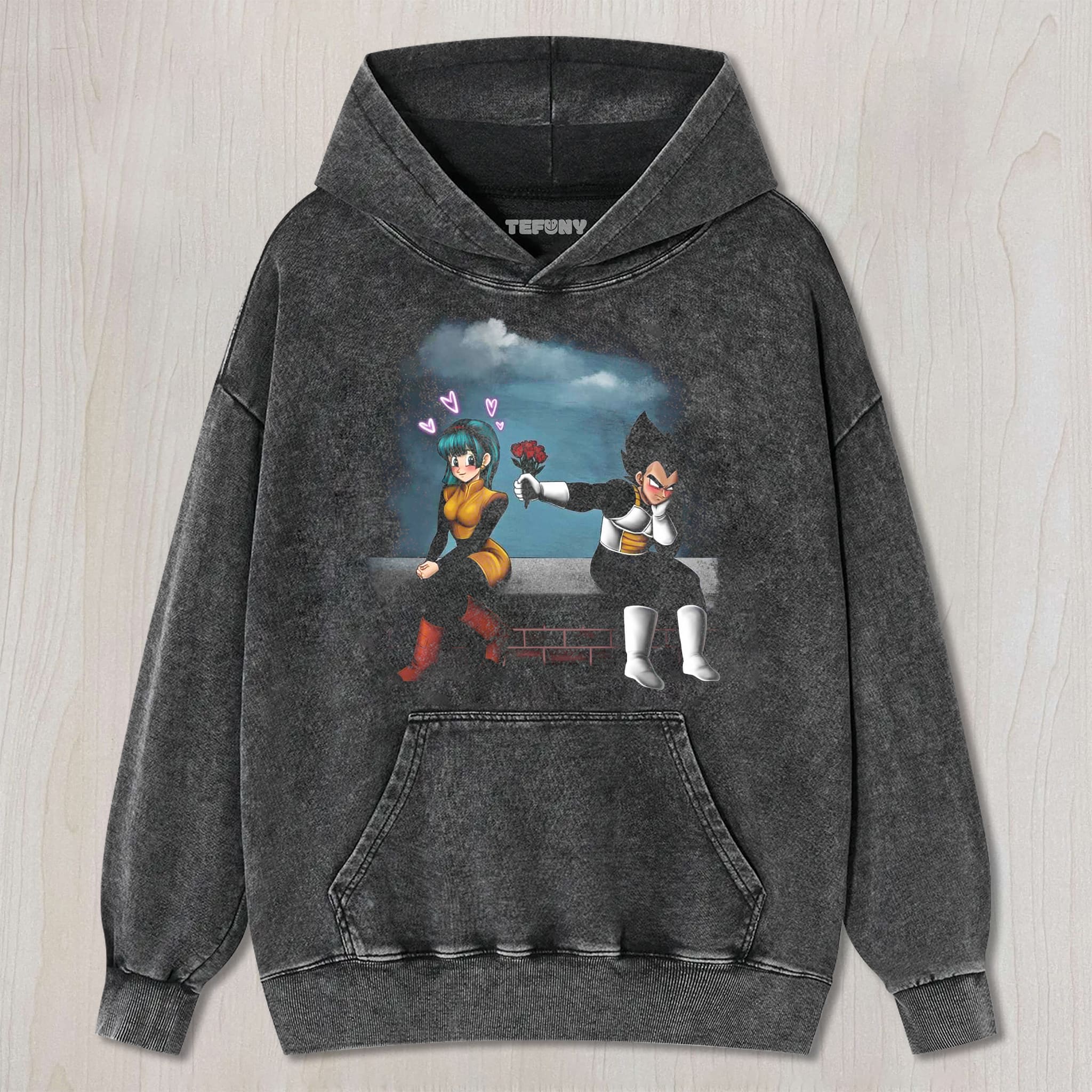 VEGETA AND BULMA UNISEX TEE, TANK TOP, LAYERED LS, SWEATSHIRT & HOODIE