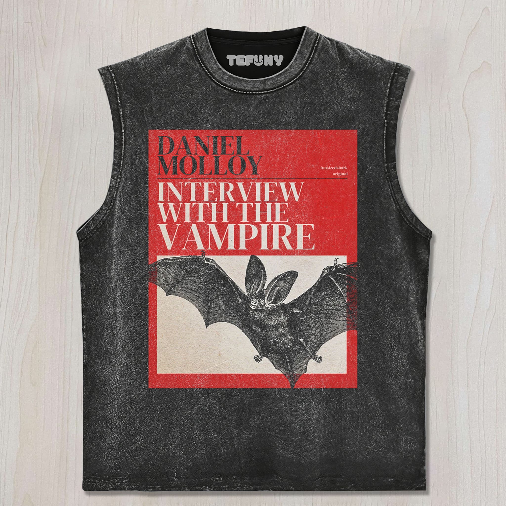 VINTAGE WASHED DARK GOTHIC BAT UNISEX TEE, TANK TOP, LAYERED LS, SWEATSHIRT & HOODIE